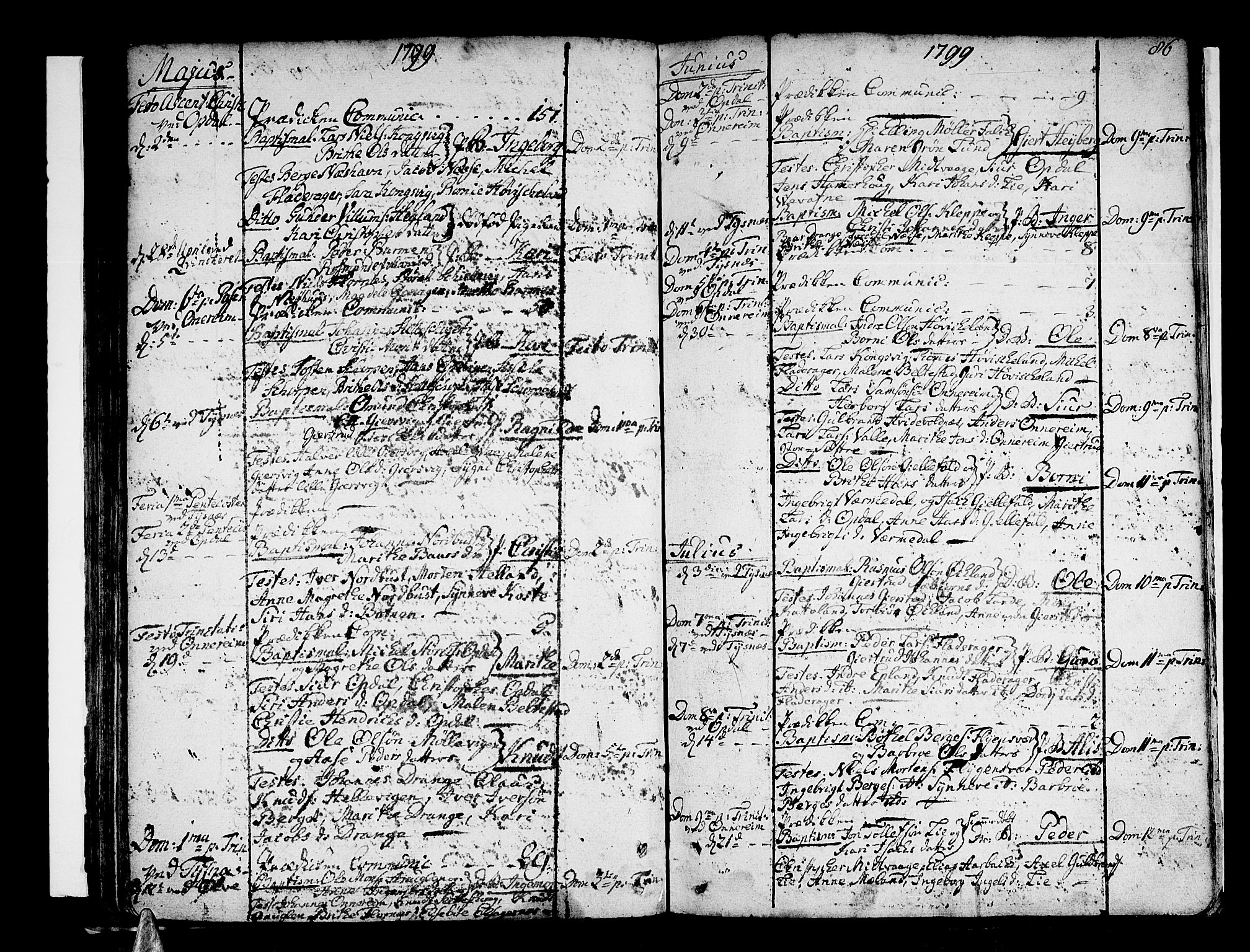 Tysnes sokneprestembete, AV/SAB-A-78601/H/Haa: Parish register (official) no. A 2 /1, 1732-1804, p. 86