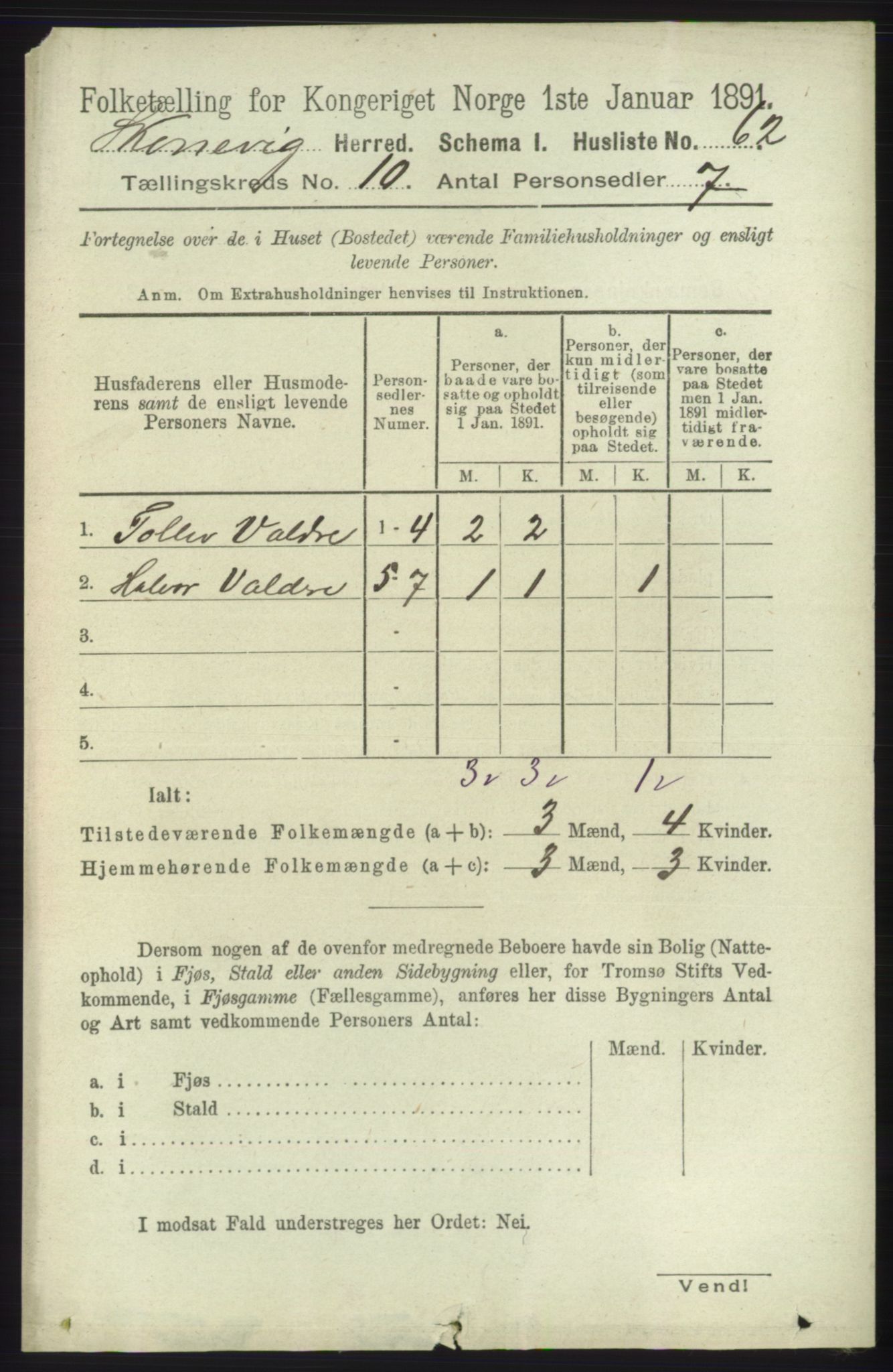 RA, 1891 census for 1212 Skånevik, 1891, p. 2927