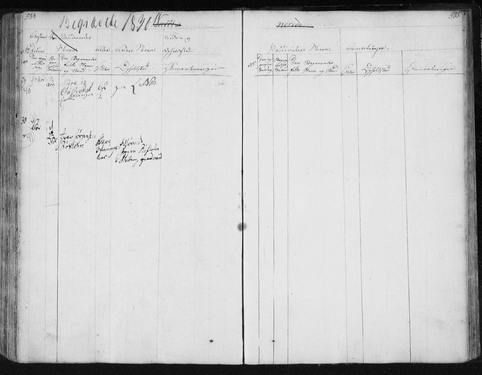 Ministerialprotokoller, klokkerbøker og fødselsregistre - Nord-Trøndelag, AV/SAT-A-1458/730/L0276: Parish register (official) no. 730A05, 1822-1830, p. 534-535