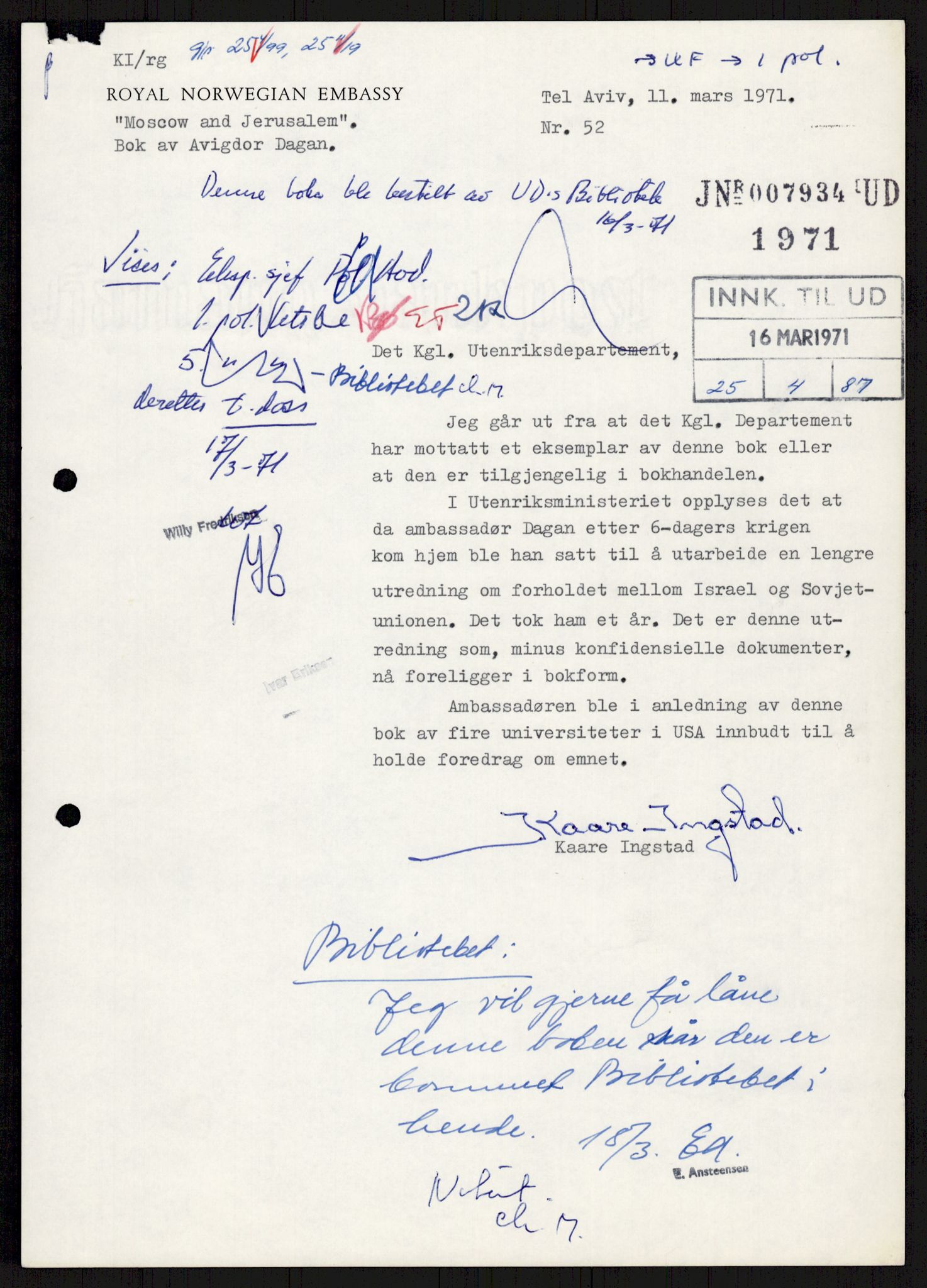 Utenriksdepartementet, hovedarkiv, AV/RA-S-6794/D/Db/Dba/L0776/0003: Verdenspolitikk. Fremmede staters politikk (G.L.) / Israel: Politikk (2 mapper), 1970-1972, p. 304