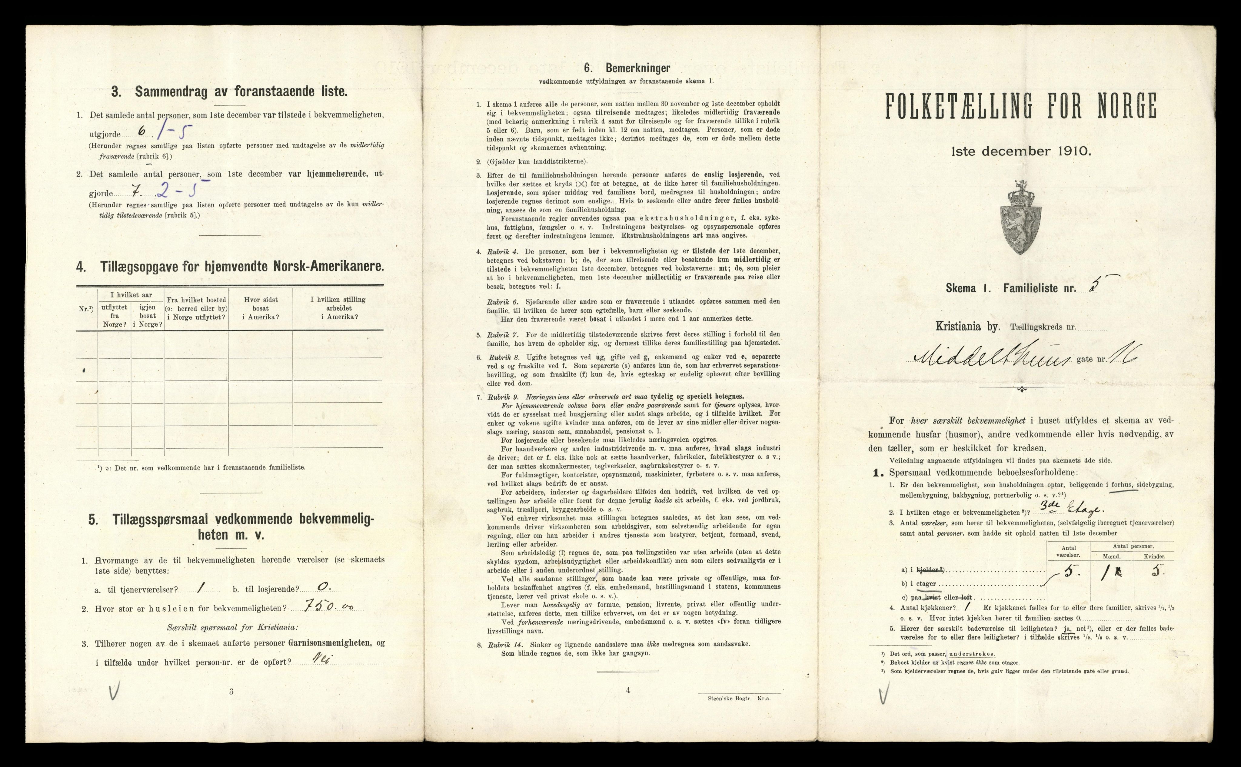 RA, 1910 census for Kristiania, 1910, p. 63913