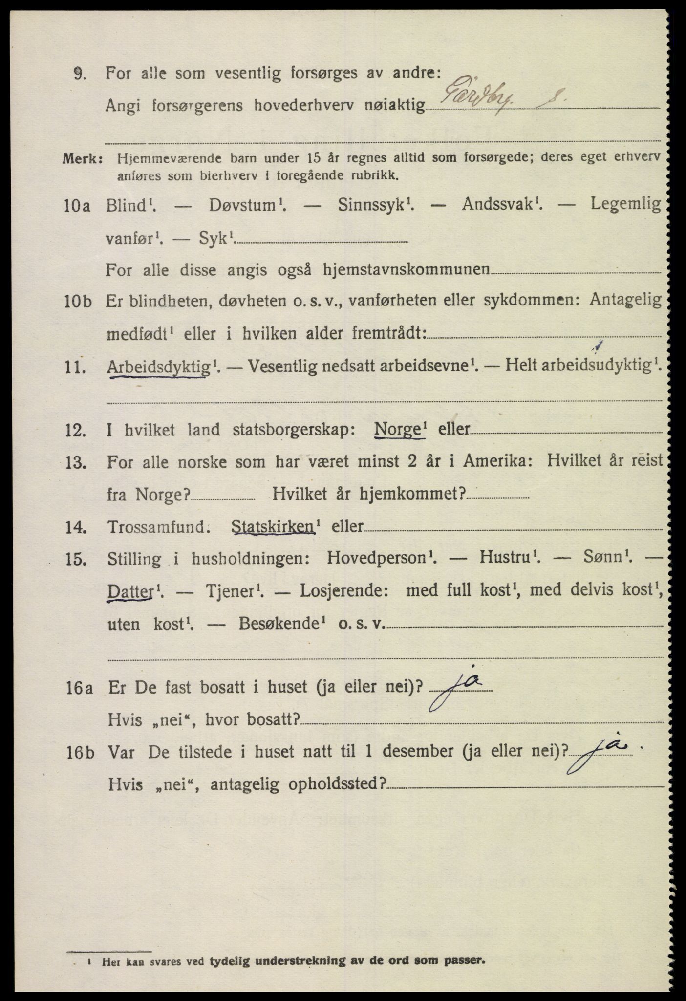 SAK, 1920 census for Sør-Audnedal, 1920, p. 7032