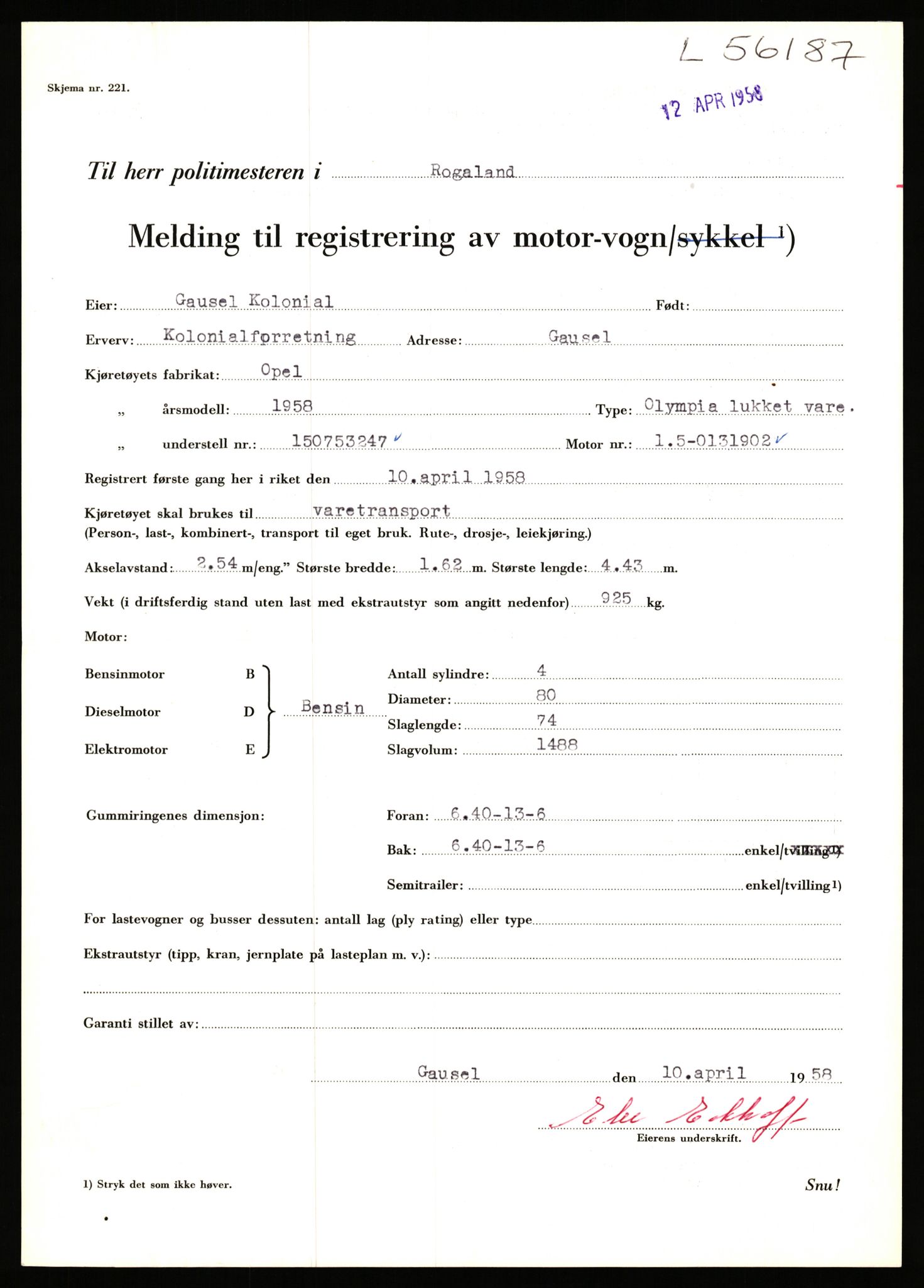 Stavanger trafikkstasjon, AV/SAST-A-101942/0/F/L0055: L-55700 - L-56499, 1930-1971, p. 1041