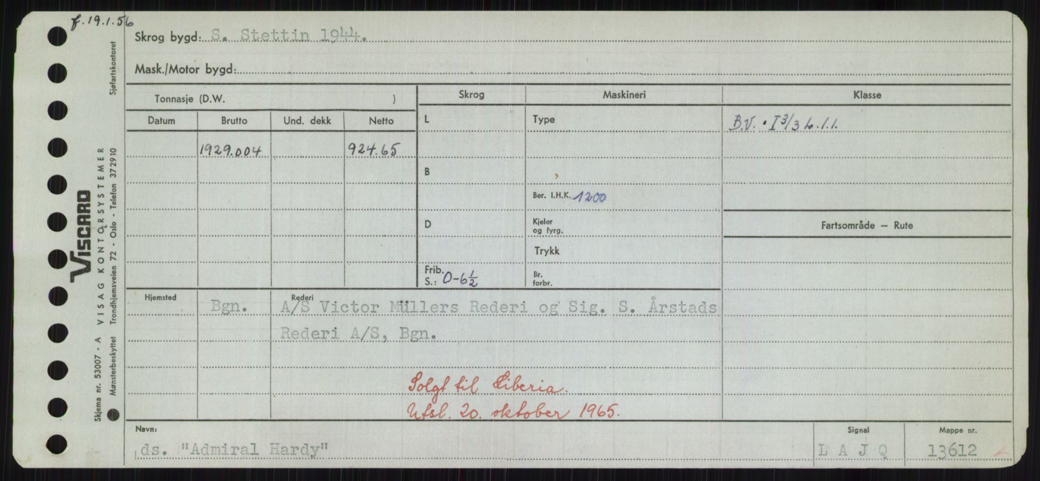 Sjøfartsdirektoratet med forløpere, Skipsmålingen, RA/S-1627/H/Hd/L0001: Fartøy, A-Anv, p. 83