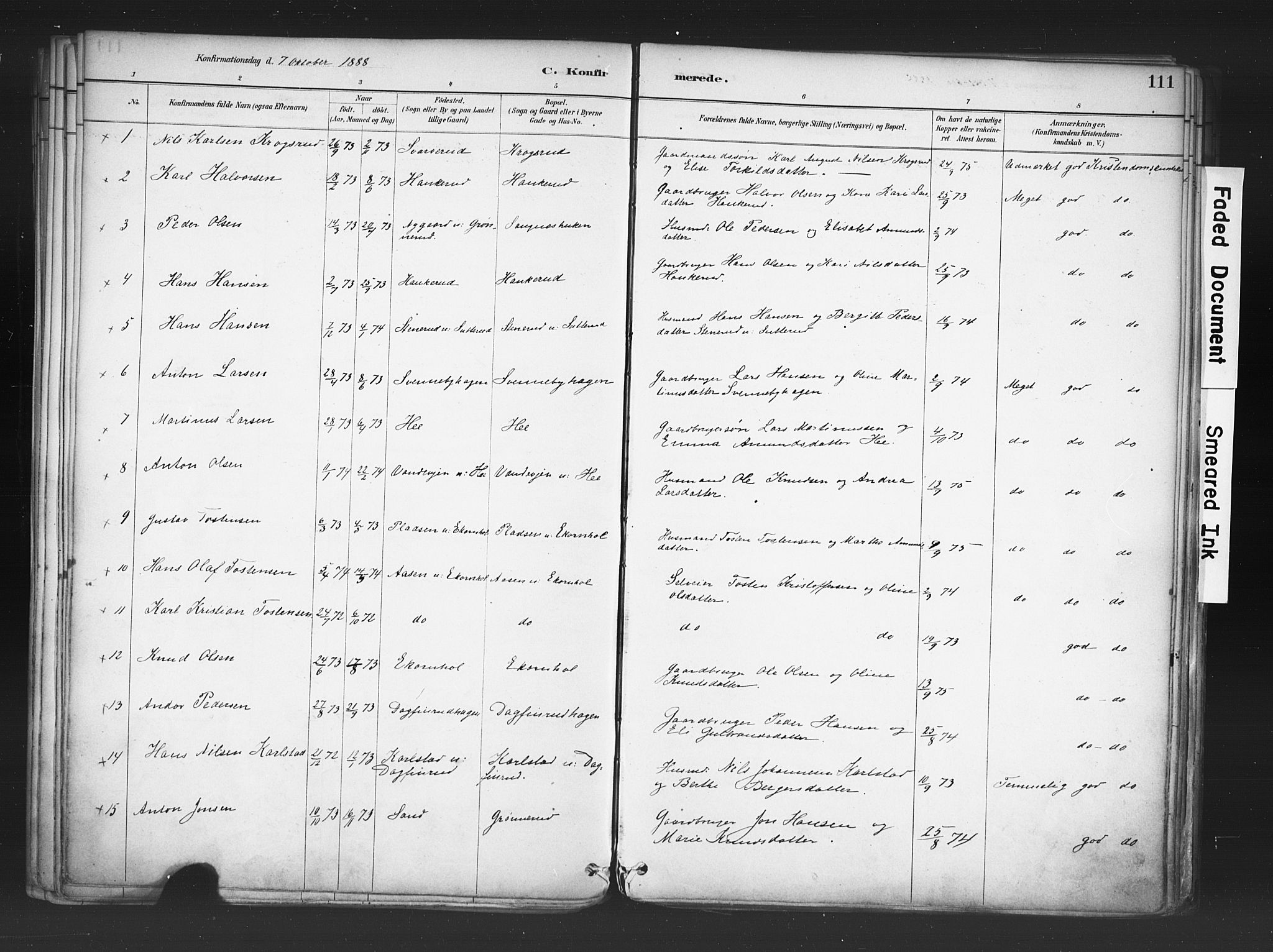 Nord-Odal prestekontor, AV/SAH-PREST-032/H/Ha/Haa/L0006: Parish register (official) no. 6, 1886-1901, p. 111