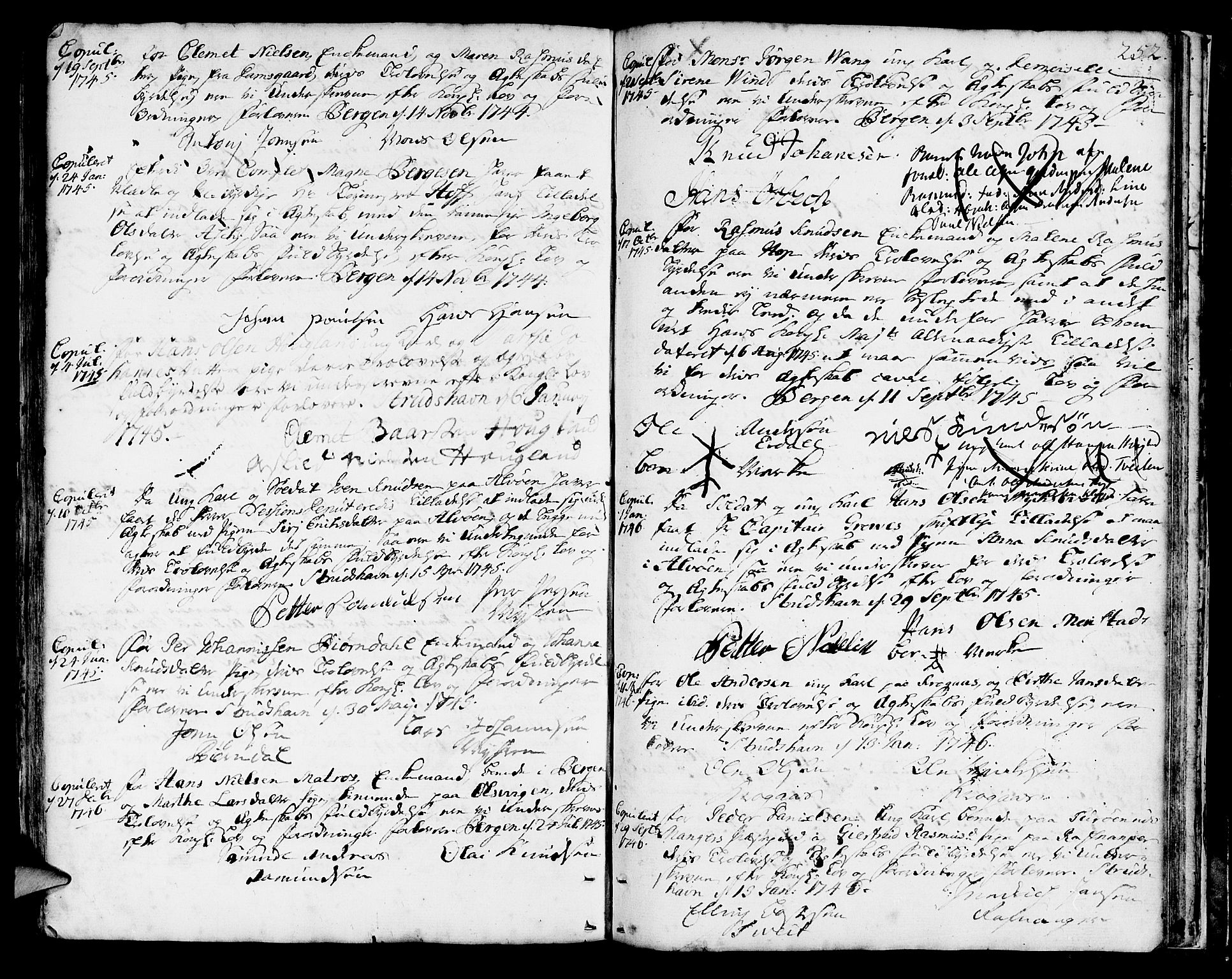 Askøy Sokneprestembete, AV/SAB-A-74101/H/Ha/Haa/Haaa/L0001: Parish register (official) no. A 1, 1742-1818, p. 252