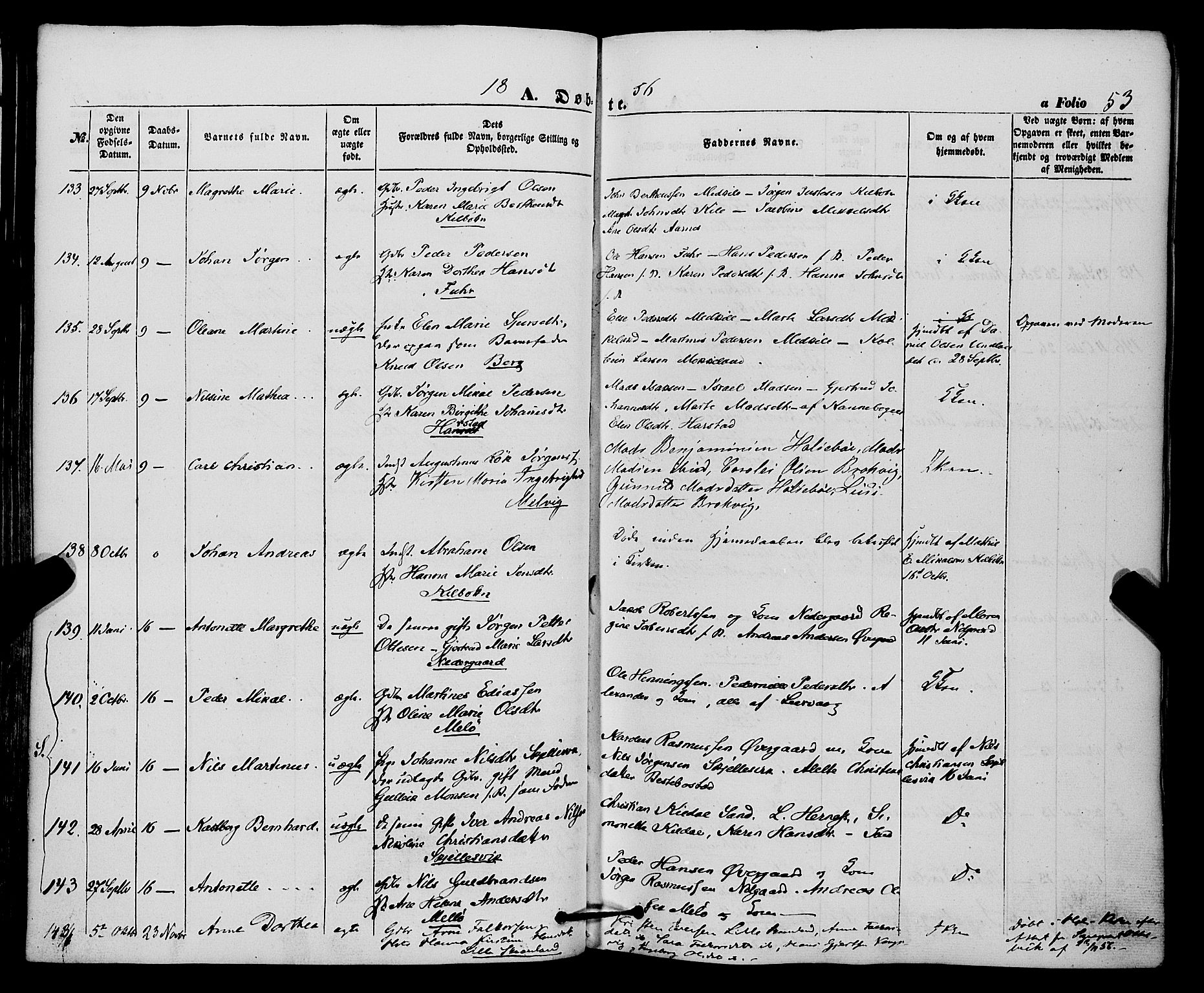 Trondenes sokneprestkontor, AV/SATØ-S-1319/H/Ha/L0011kirke: Parish register (official) no. 11, 1853-1862, p. 53