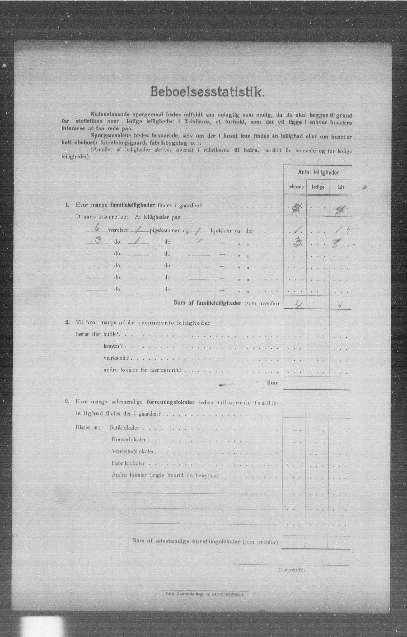 OBA, Municipal Census 1904 for Kristiania, 1904, p. 5409