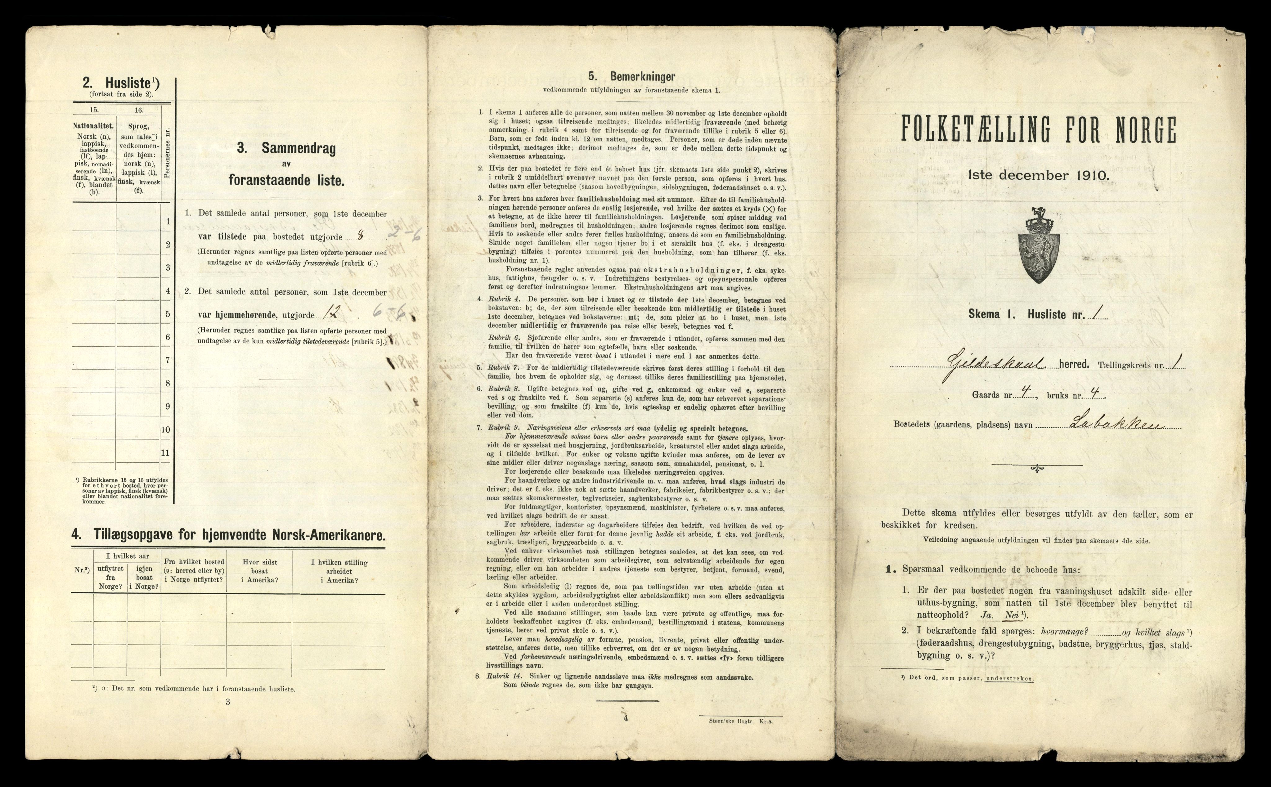 RA, 1910 census for Gildeskål, 1910, p. 53