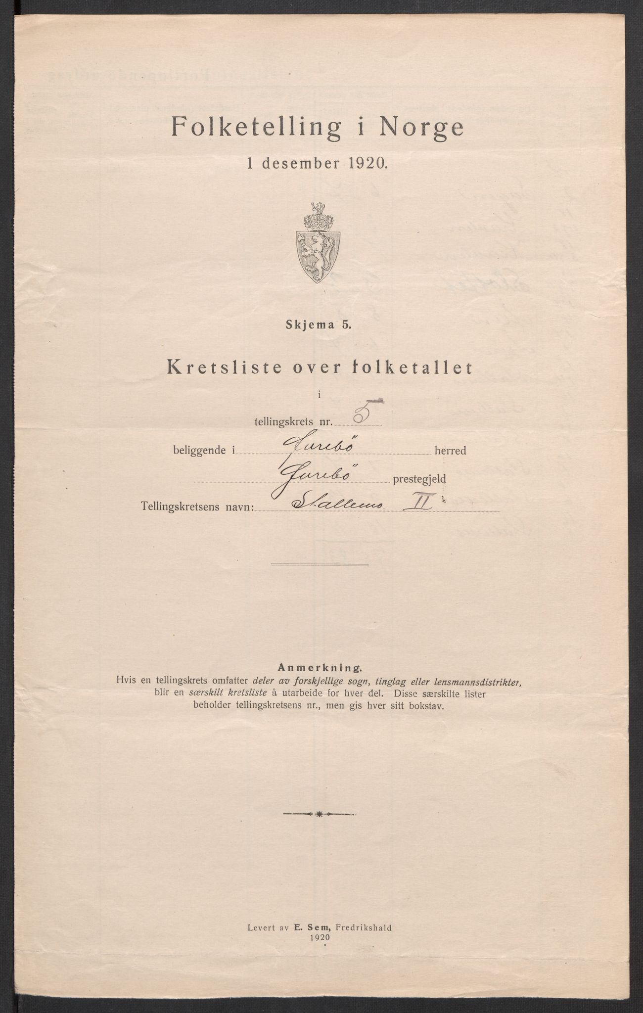 SAK, 1920 census for Øvrebø, 1920, p. 23