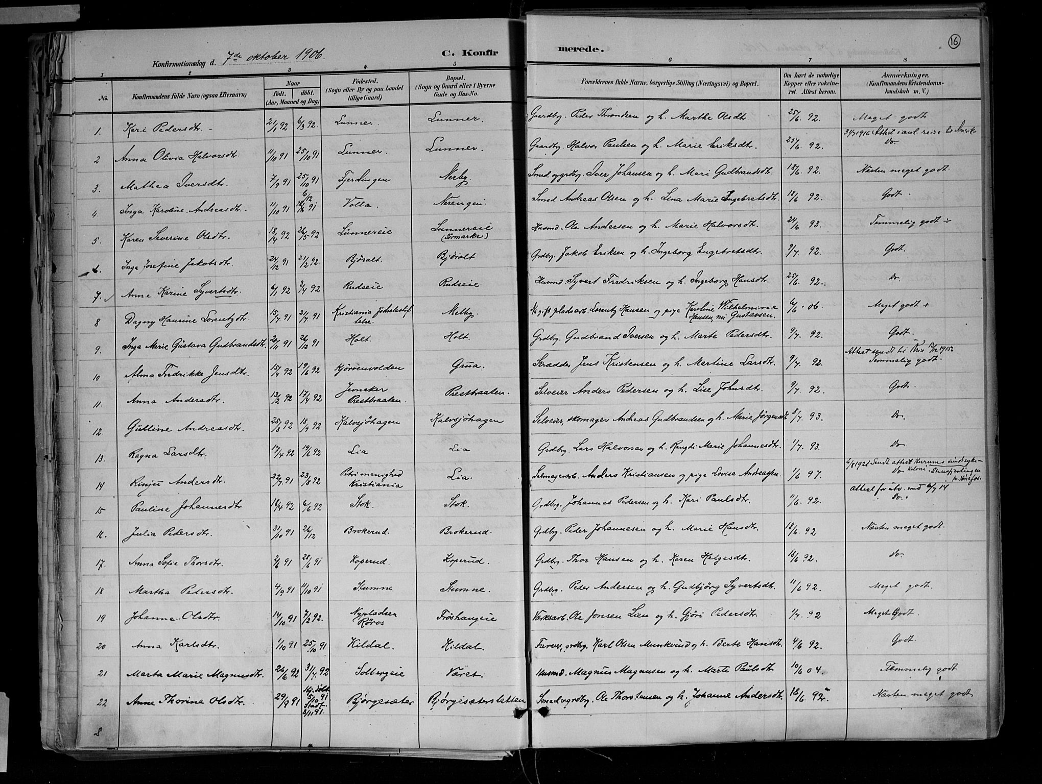 Jevnaker prestekontor, AV/SAH-PREST-116/H/Ha/Haa/L0010: Parish register (official) no. 10, 1891-1906, p. 16