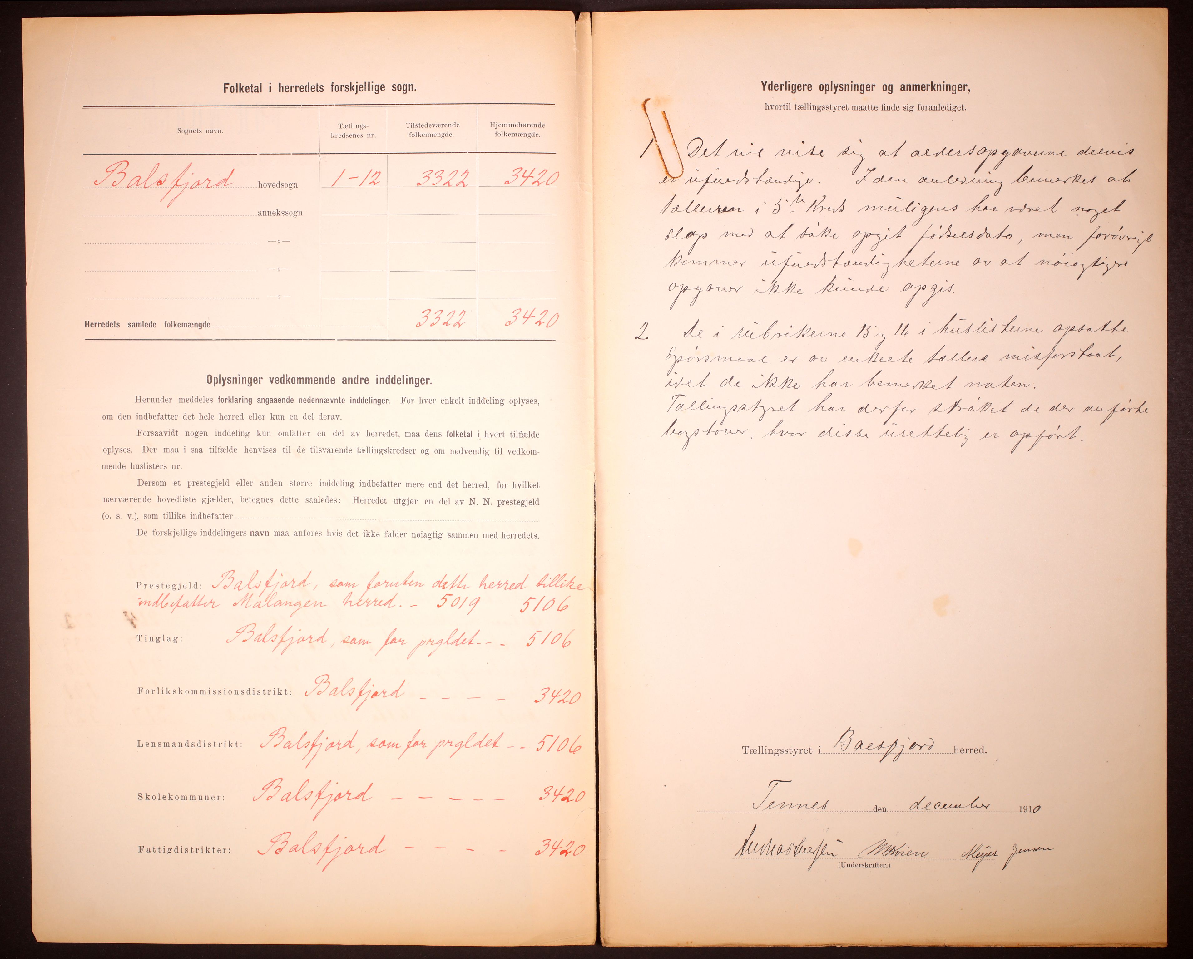 RA, 1910 census for Balsfjord, 1910, p. 3