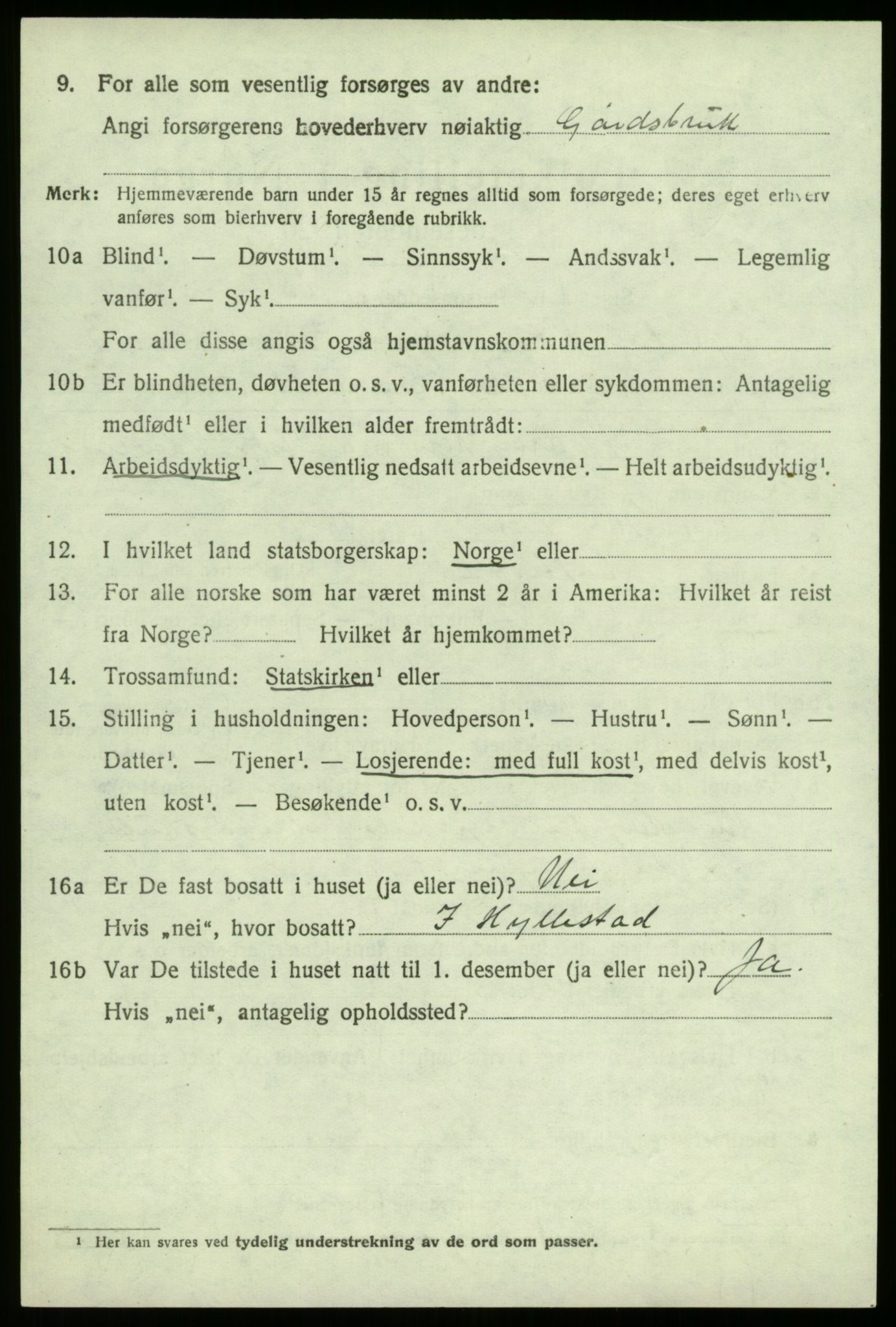 SAB, 1920 census for Sogndal, 1920, p. 2230