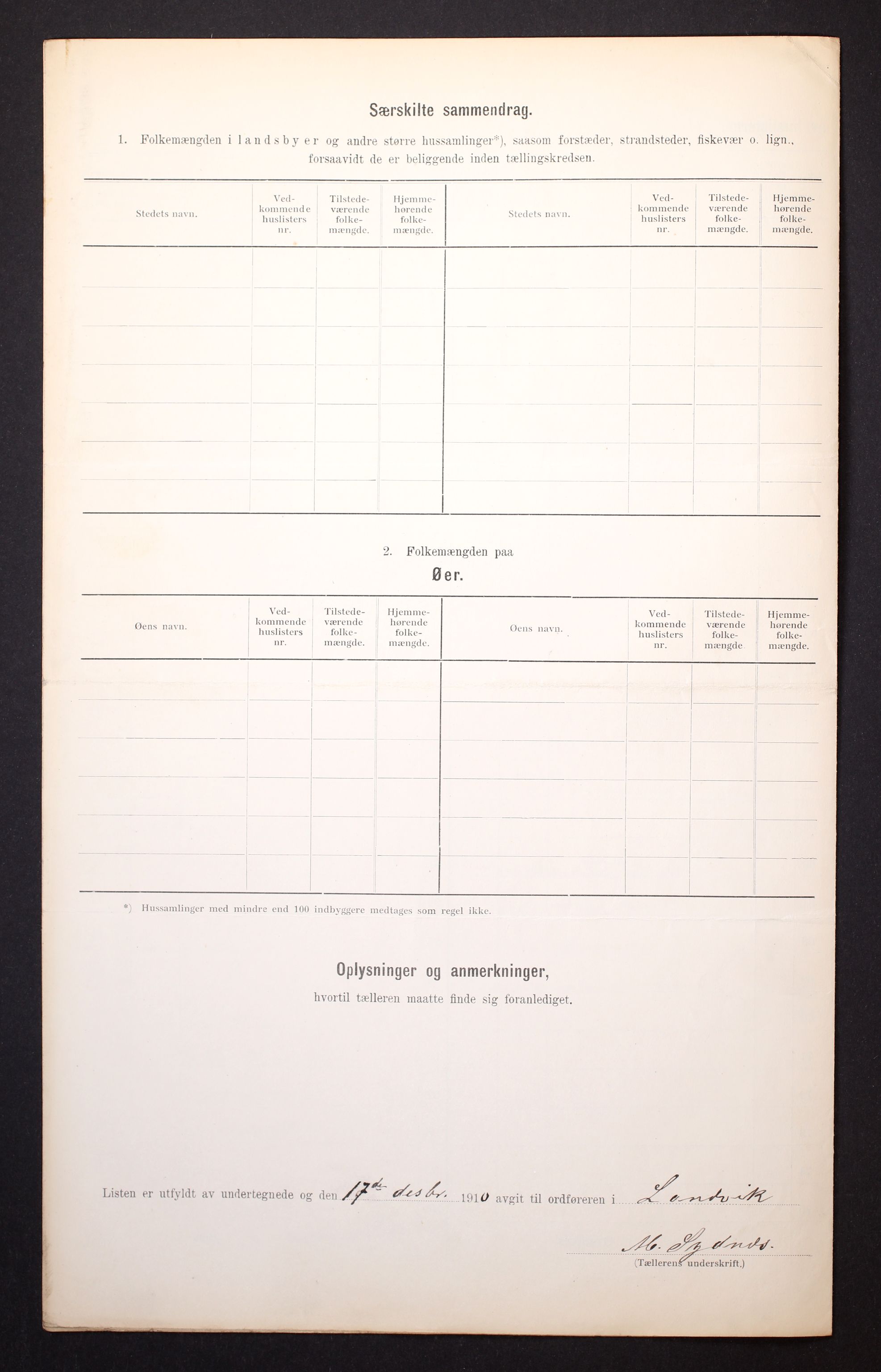 RA, 1910 census for Landvik, 1910, p. 27