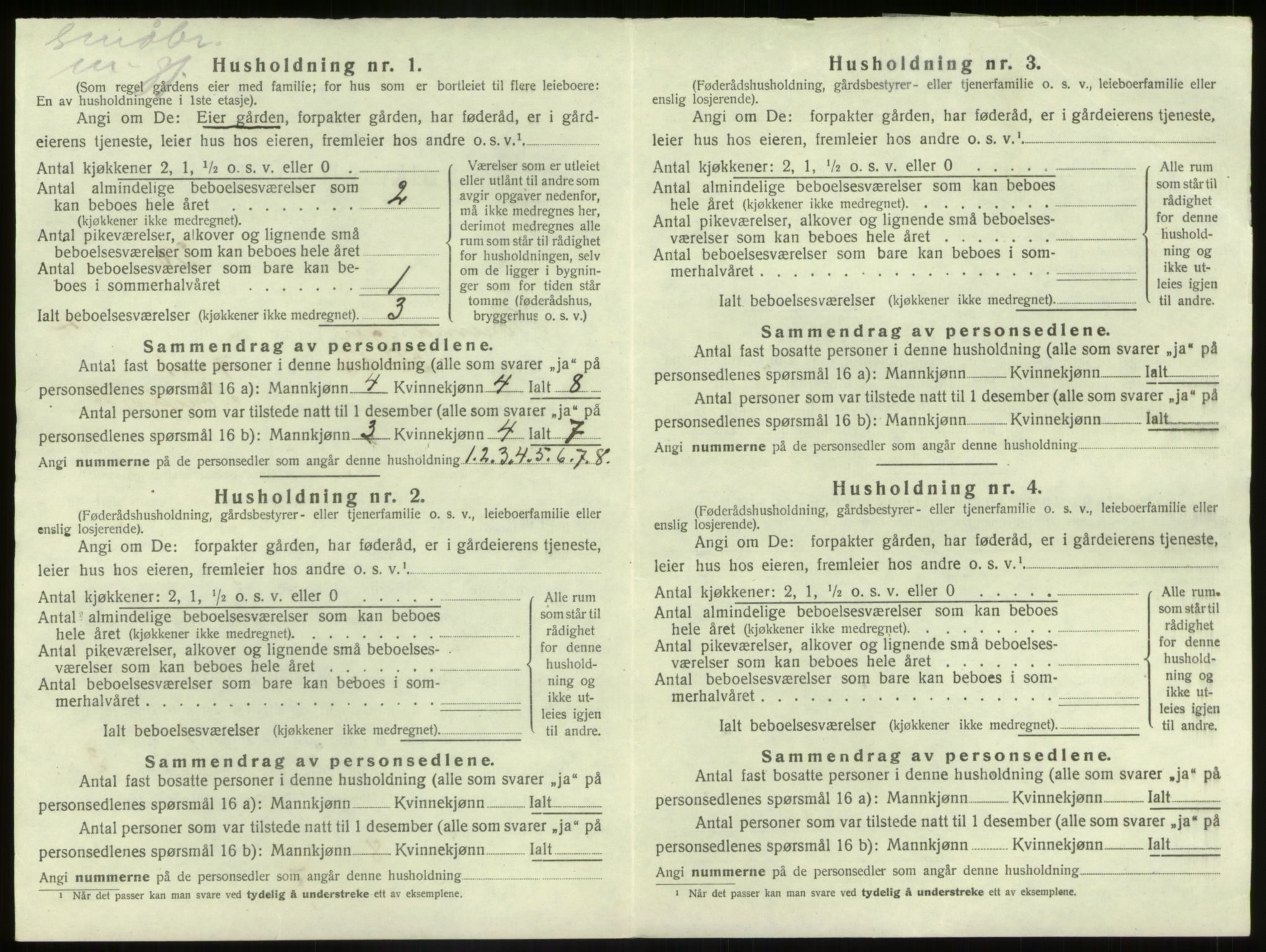 SAB, 1920 census for Bremanger, 1920, p. 977