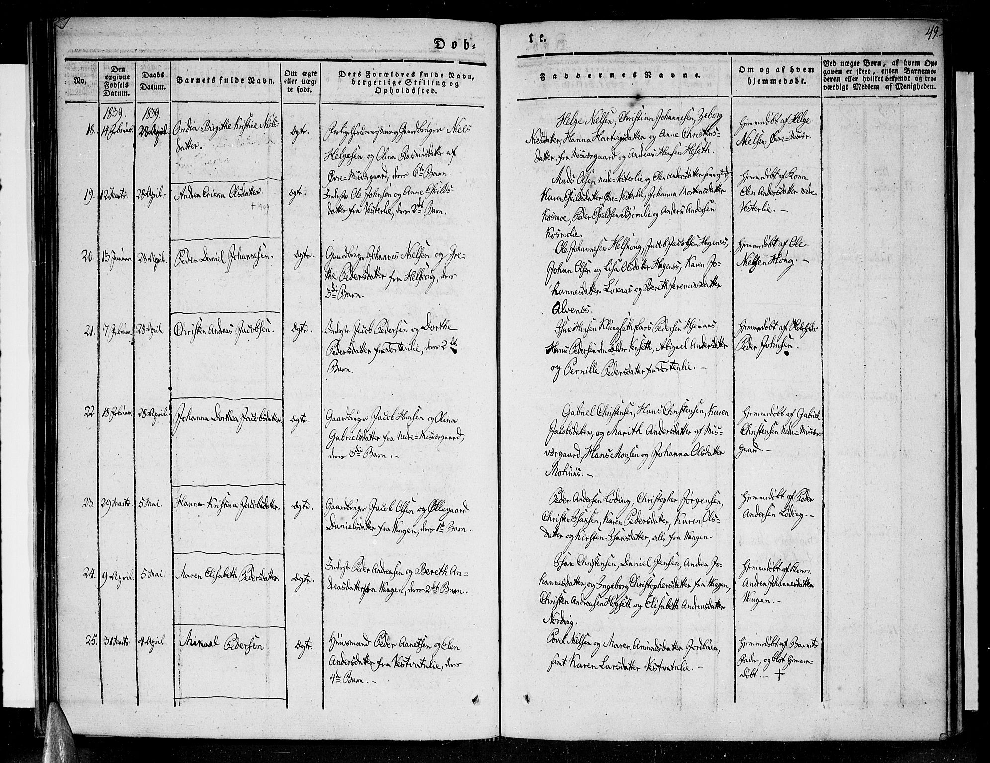 Ministerialprotokoller, klokkerbøker og fødselsregistre - Nordland, AV/SAT-A-1459/852/L0737: Parish register (official) no. 852A07, 1833-1849, p. 49