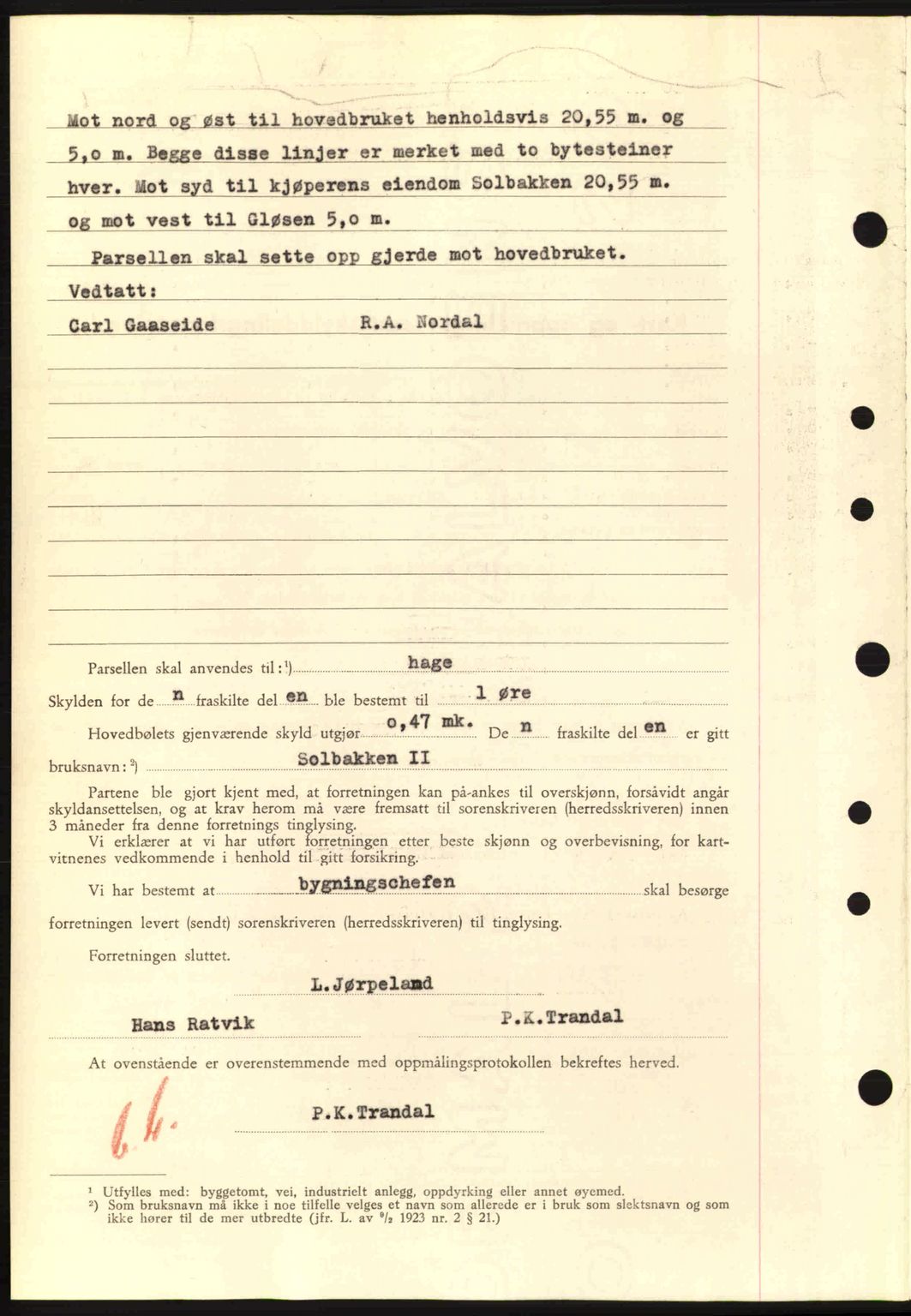 Nordre Sunnmøre sorenskriveri, AV/SAT-A-0006/1/2/2C/2Ca: Mortgage book no. A15, 1942-1943, Diary no: : 1964/1942