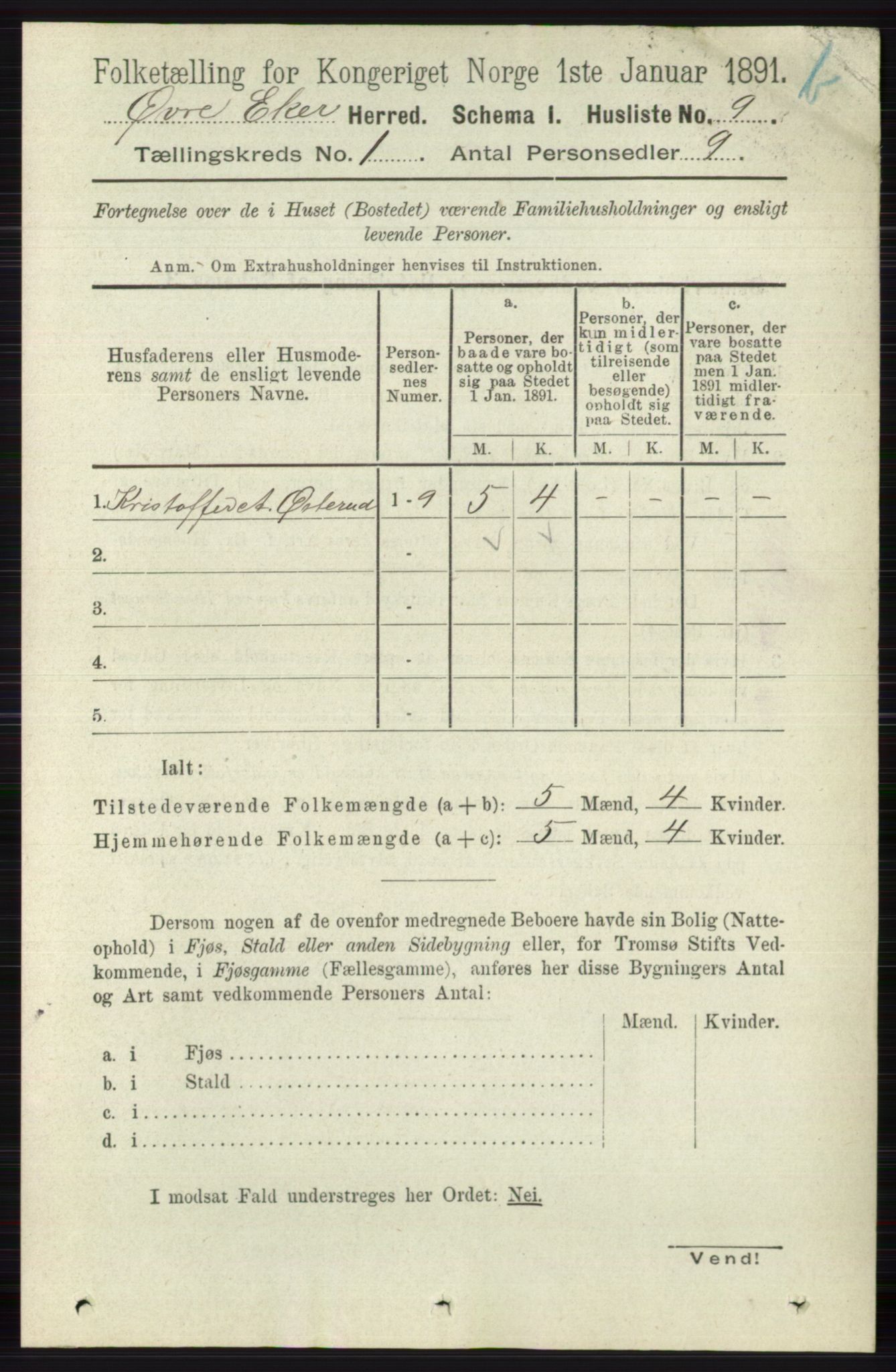 RA, 1891 census for 0624 Øvre Eiker, 1891, p. 7731