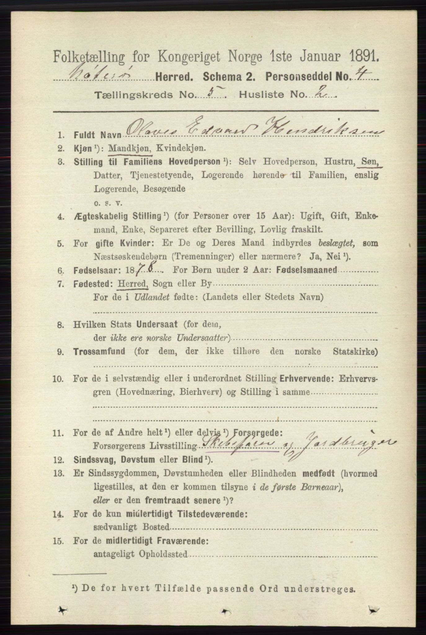 RA, 1891 census for 0722 Nøtterøy, 1891, p. 2556