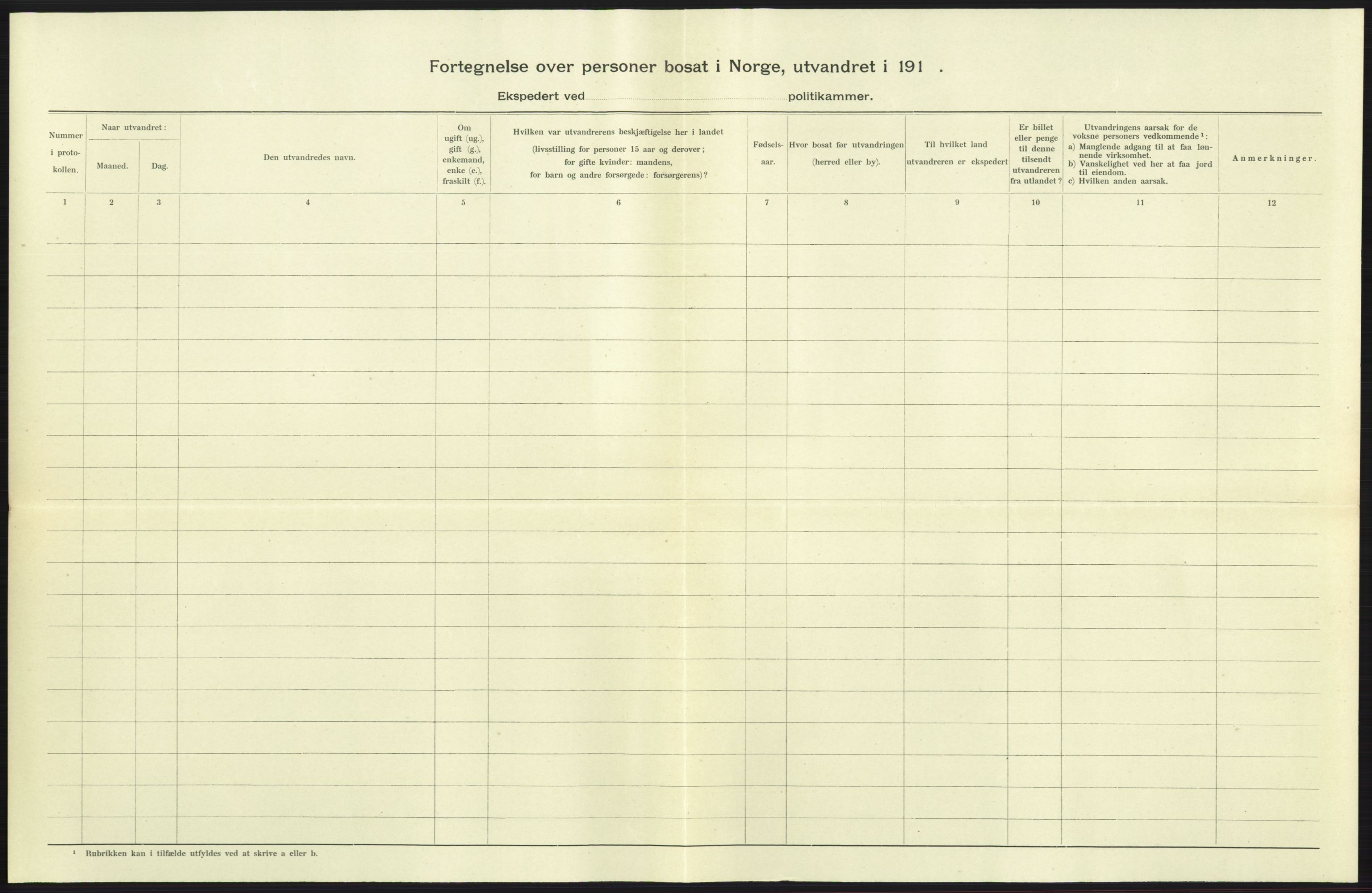 Nord-Jarlsberg politikammer, AV/SAKO-A-739/I/Ia/Iab/L0001: Emigrantprotokoll, 1912-1918, p. 99