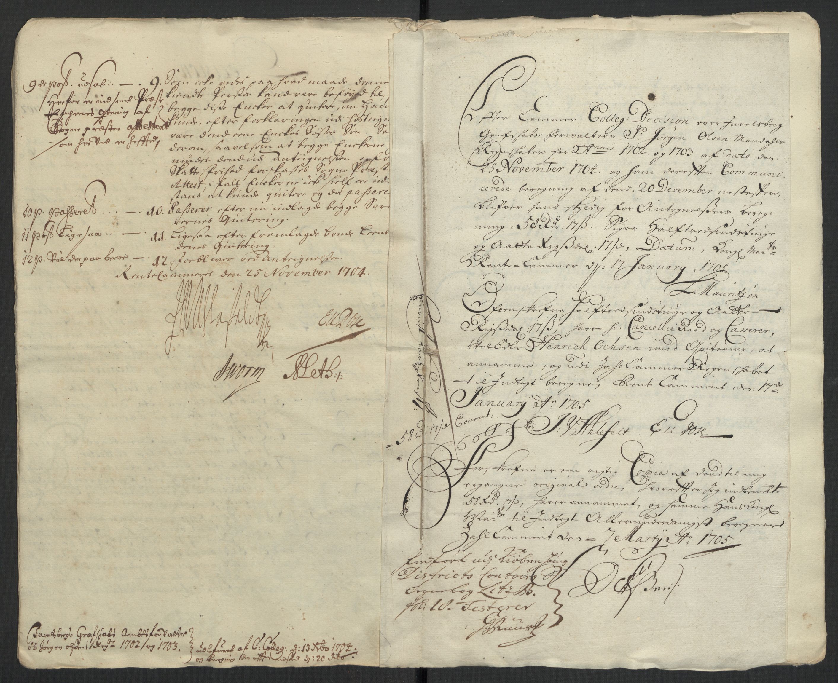 Rentekammeret inntil 1814, Reviderte regnskaper, Fogderegnskap, AV/RA-EA-4092/R32/L1871: Fogderegnskap Jarlsberg grevskap, 1703-1705, p. 151