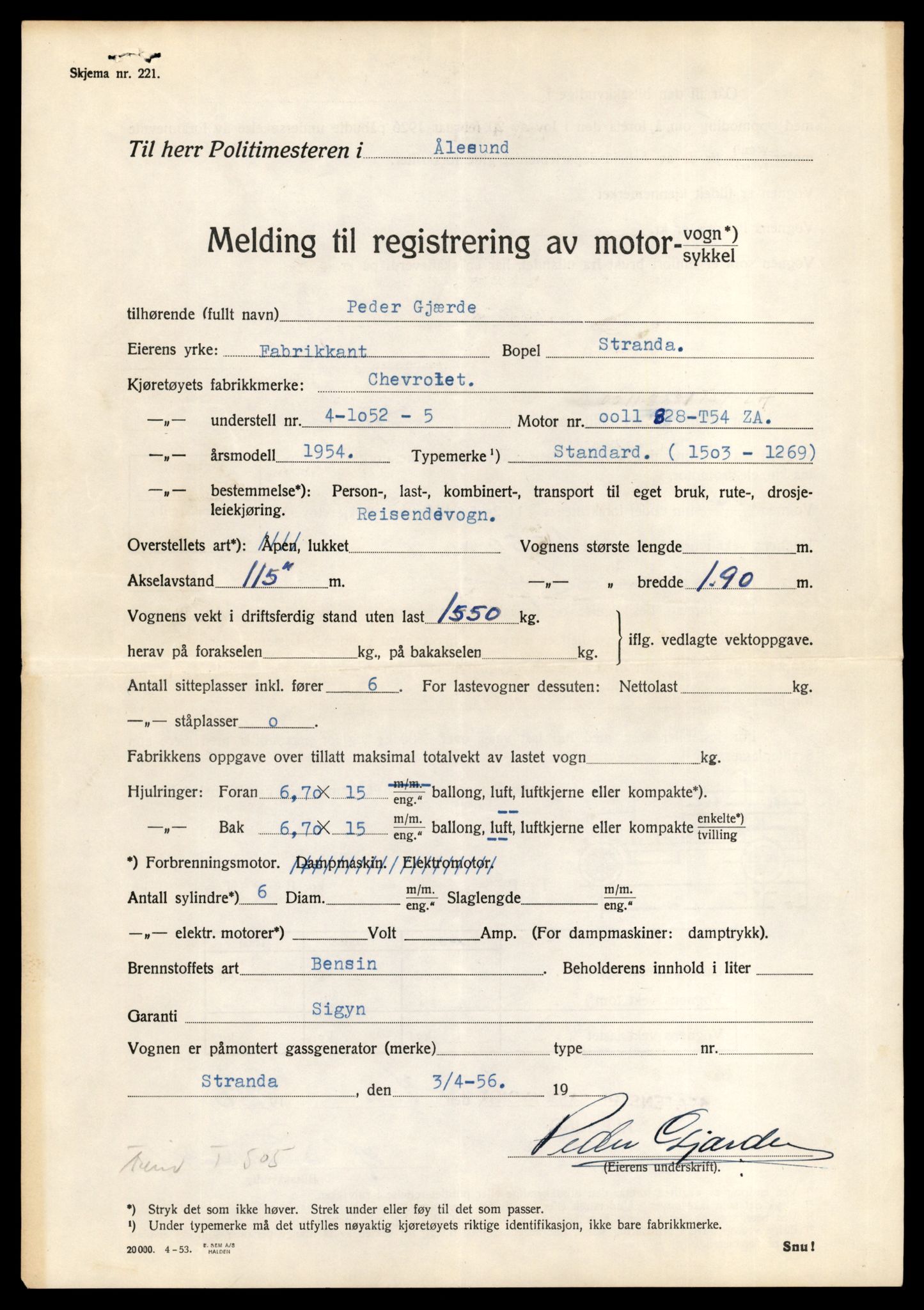 Møre og Romsdal vegkontor - Ålesund trafikkstasjon, AV/SAT-A-4099/F/Fe/L0046: Registreringskort for kjøretøy T 14445 - T 14579, 1927-1998