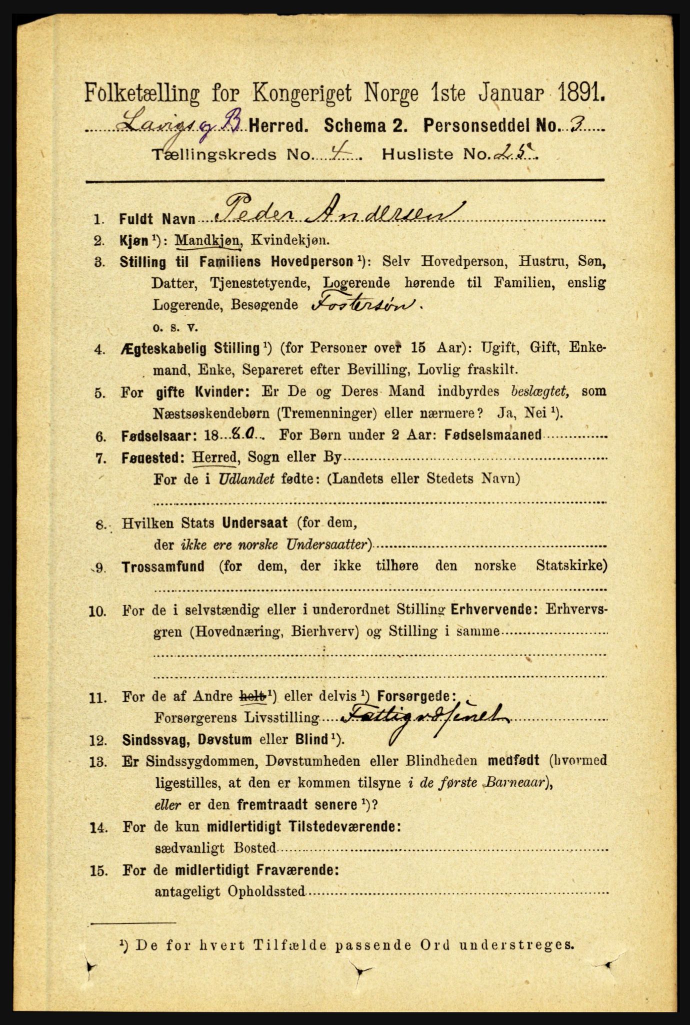 RA, 1891 census for 1415 Lavik og Brekke, 1891, p. 937