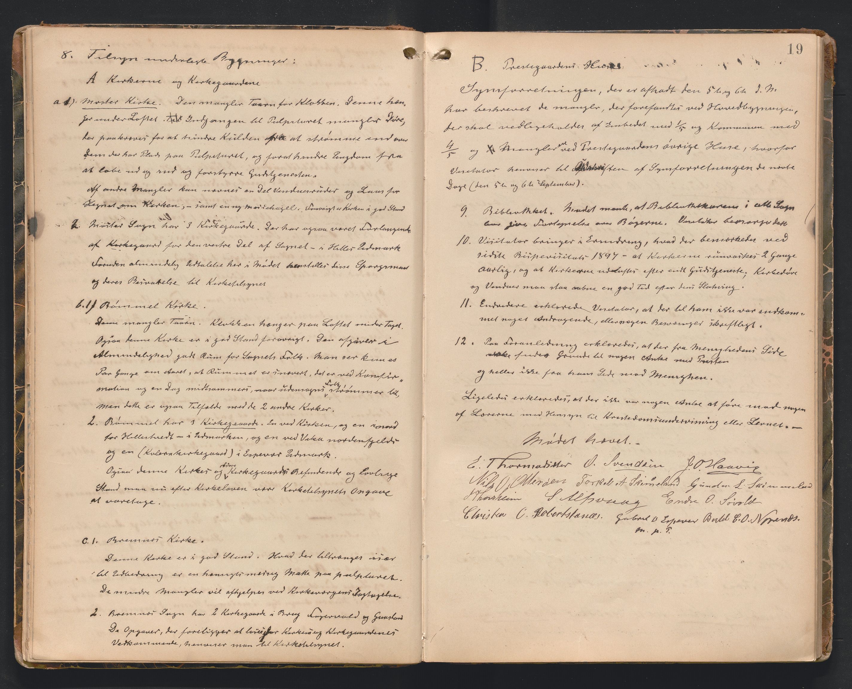 Søndre Sunnhordland prosti, AV/SAB-A-99913/F/L0002: Visitasprotokoll, 1895-1967, p. 18b-19a