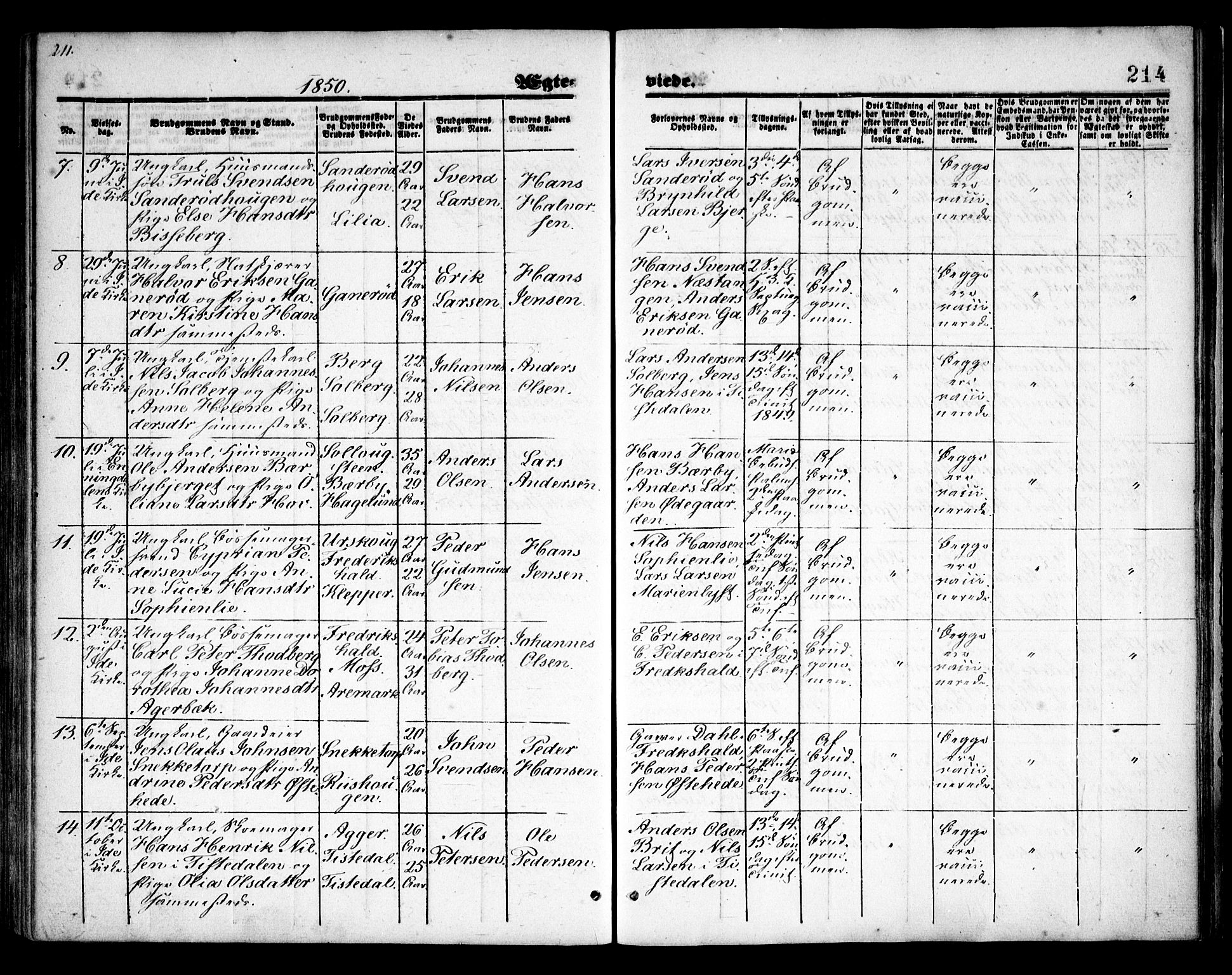 Idd prestekontor Kirkebøker, SAO/A-10911/F/Fc/L0004a: Parish register (official) no. III 4A, 1848-1860, p. 214