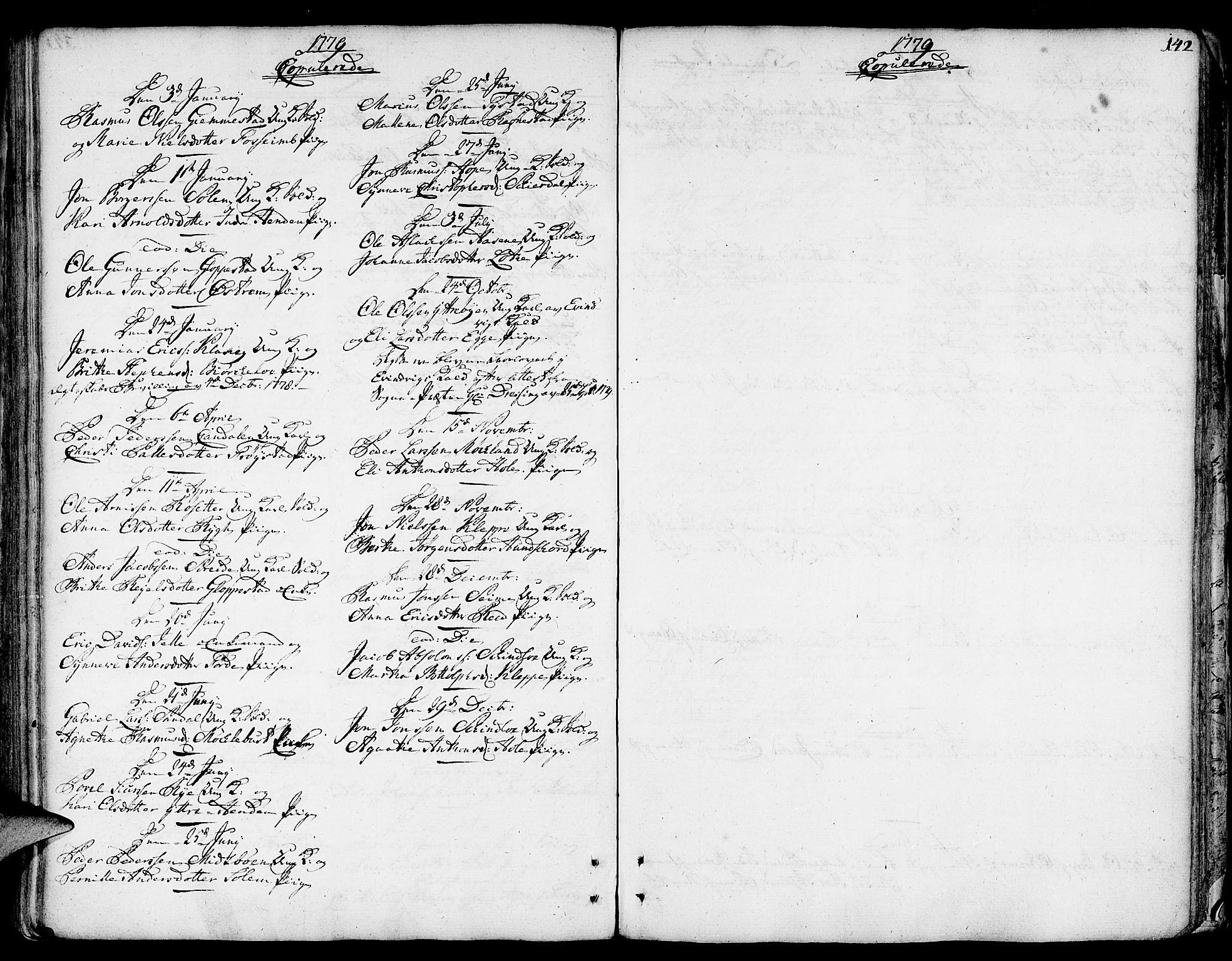 Gloppen sokneprestembete, SAB/A-80101/H/Haa/Haaa/L0004: Parish register (official) no. A 4, 1758-1784, p. 142
