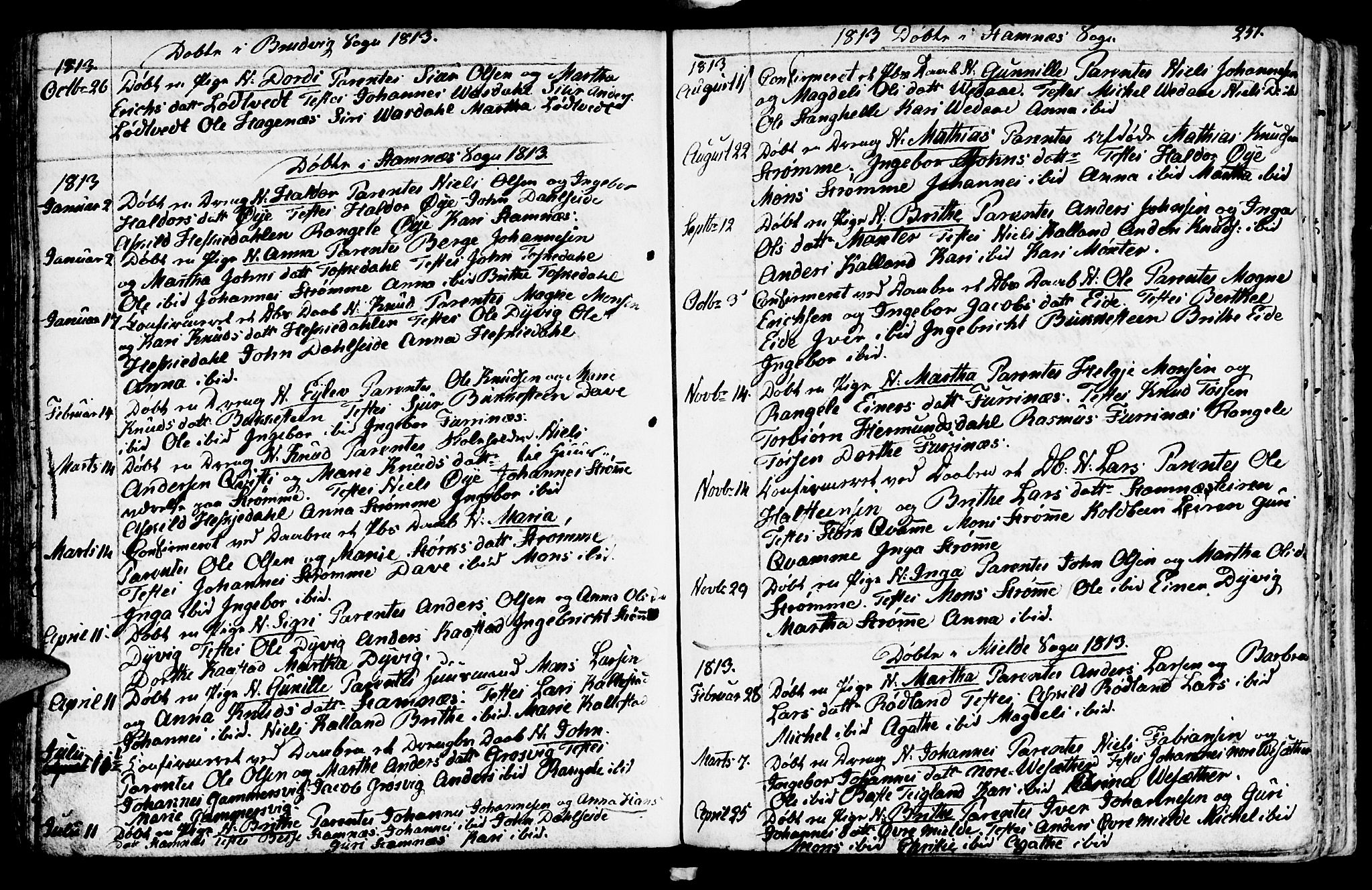 Haus sokneprestembete, SAB/A-75601/H/Haa: Parish register (official) no. A 11, 1796-1816, p. 251