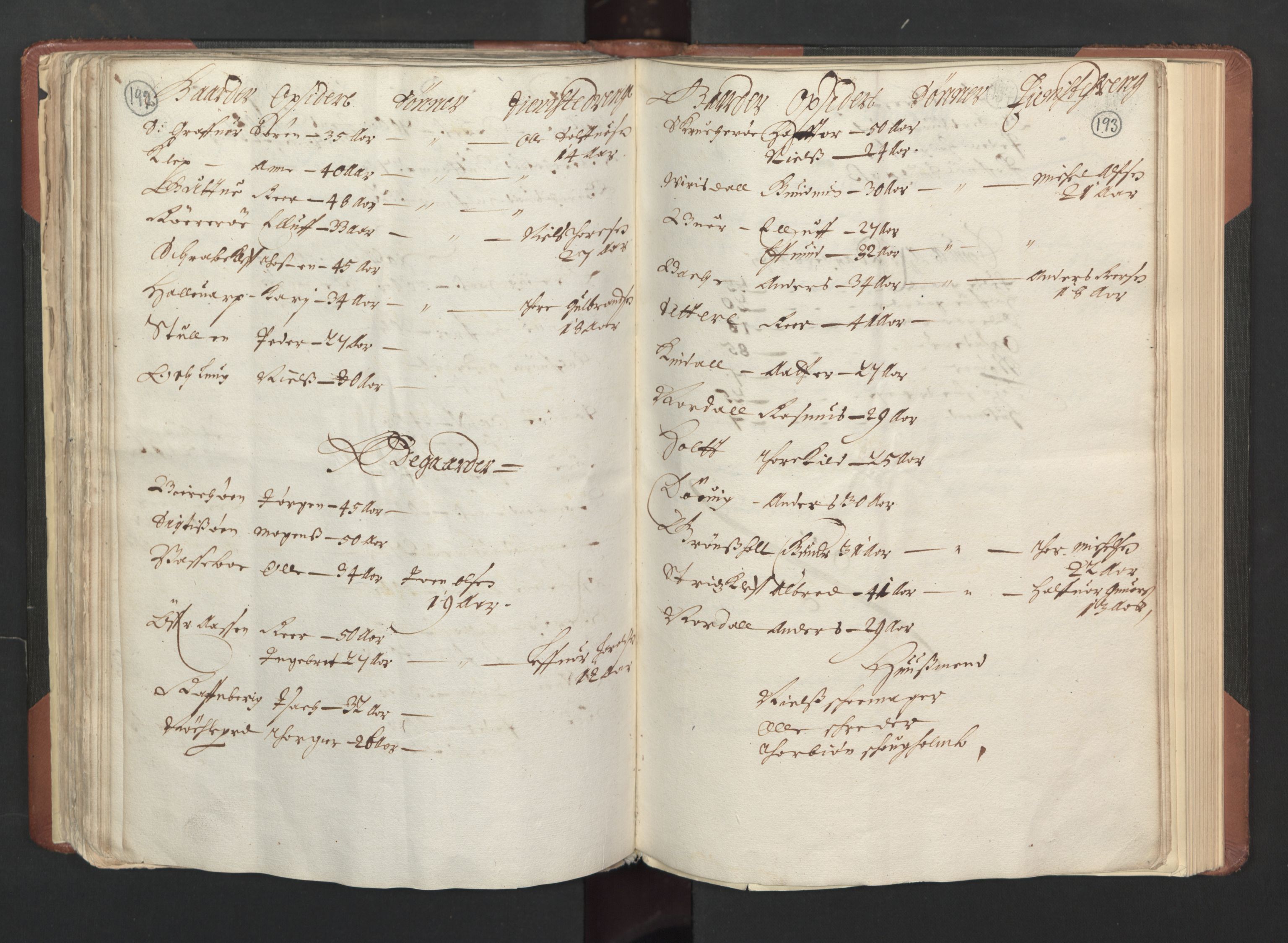 RA, Bailiff's Census 1664-1666, no. 6: Øvre and Nedre Telemark fogderi and Bamble fogderi , 1664, p. 192-193