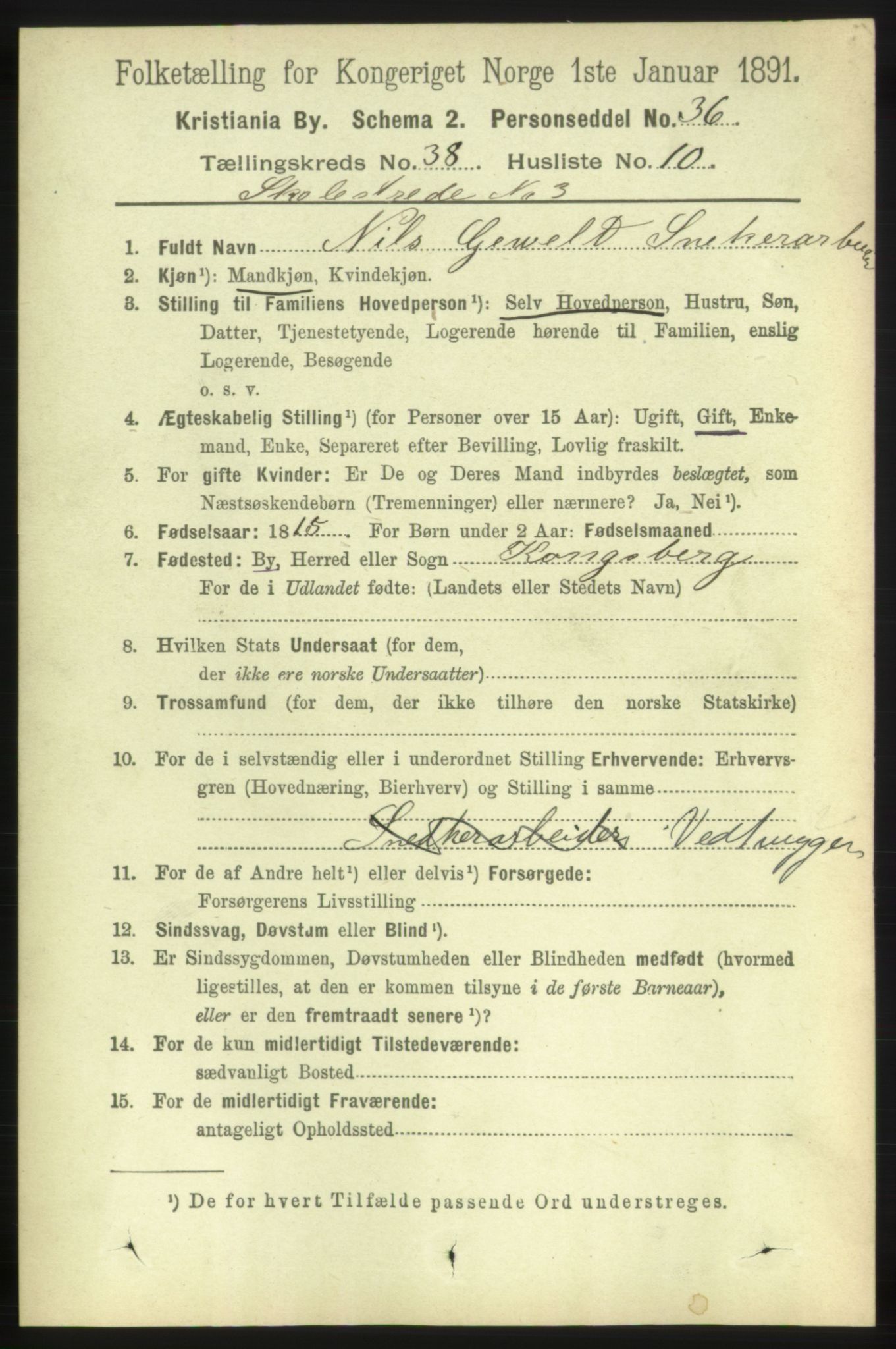 RA, 1891 census for 0301 Kristiania, 1891, p. 21577