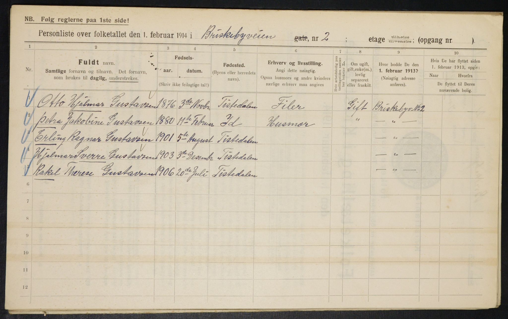 OBA, Municipal Census 1914 for Kristiania, 1914, p. 9188