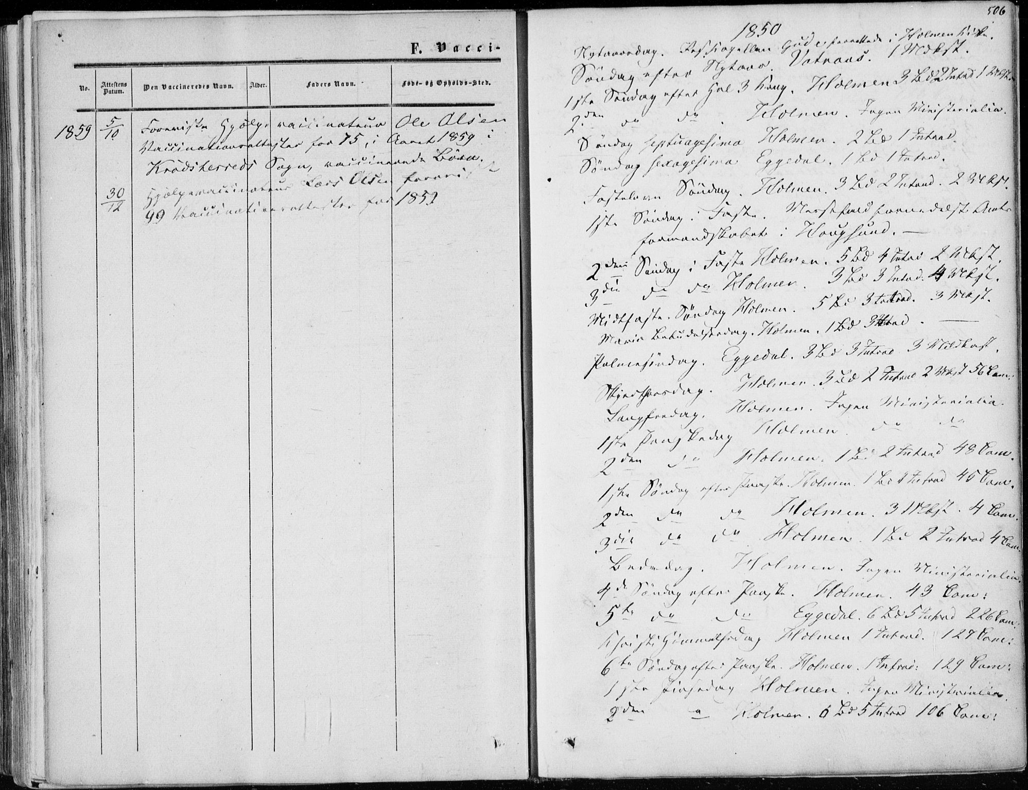 Sigdal kirkebøker, SAKO/A-245/F/Fa/L0008: Parish register (official) no. I 8, 1850-1859, p. 506