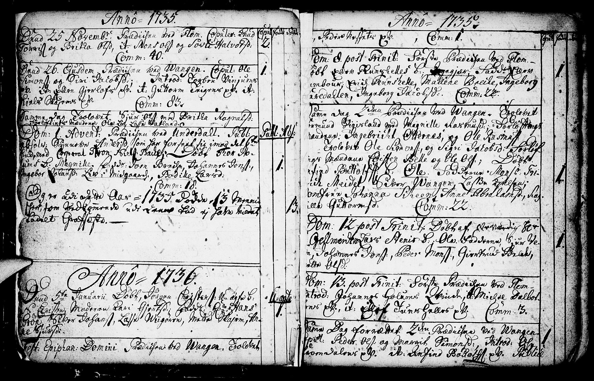 Aurland sokneprestembete, SAB/A-99937/H/Ha/Haa/L0003: Parish register (official) no. A 3, 1735-1761, p. 5