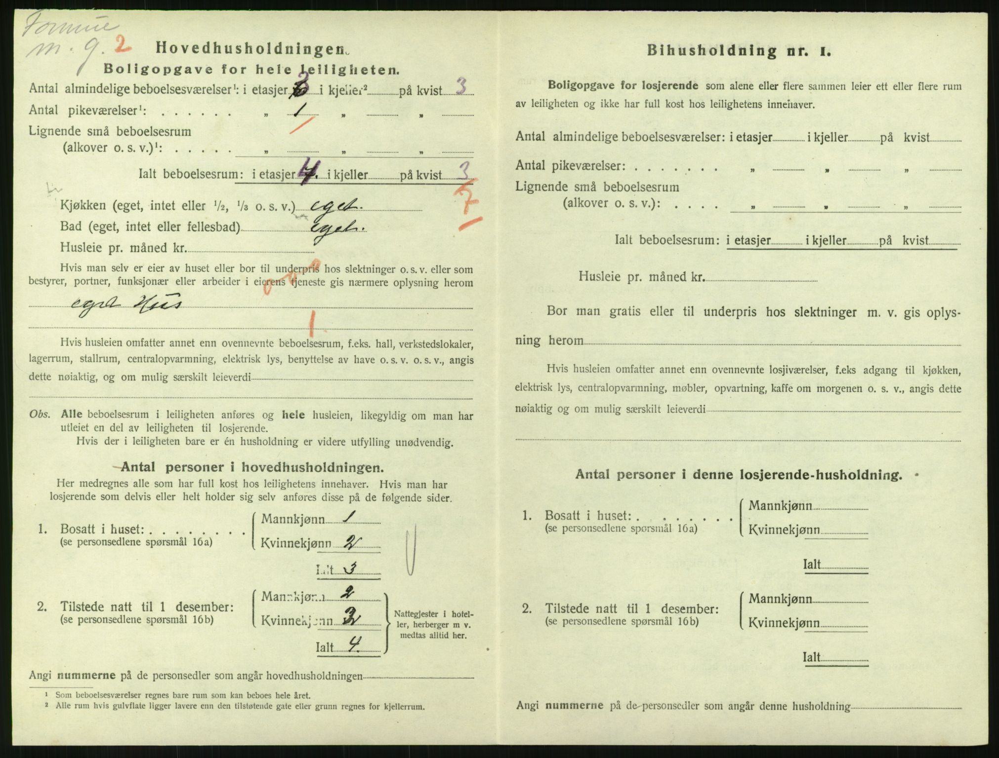 SAH, 1920 census for Lillehammer, 1920, p. 1873