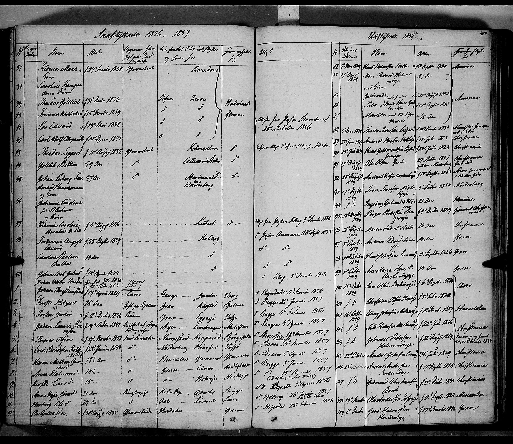 Jevnaker prestekontor, SAH/PREST-116/H/Ha/Haa/L0006: Parish register (official) no. 6, 1837-1857, p. 304