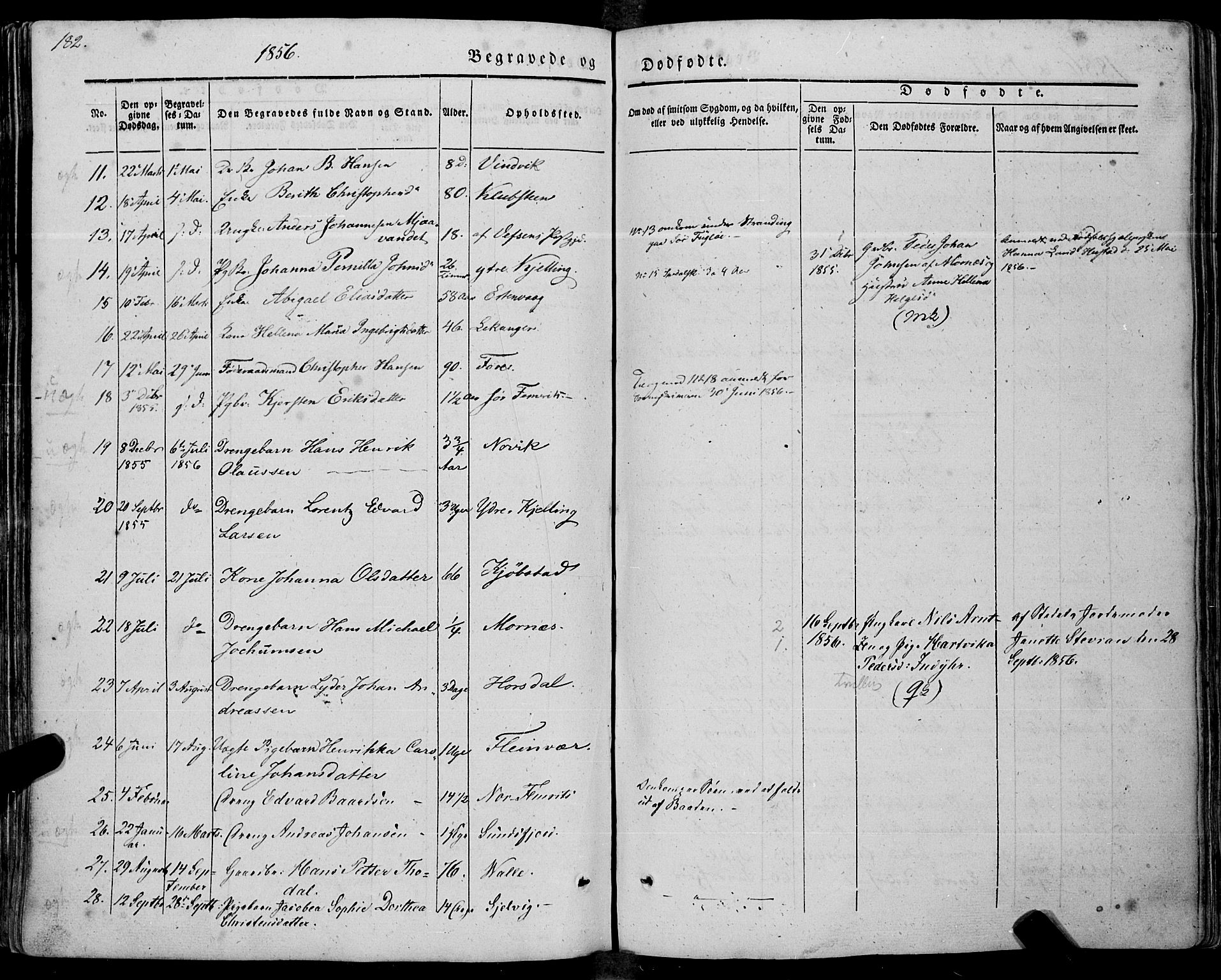 Ministerialprotokoller, klokkerbøker og fødselsregistre - Nordland, AV/SAT-A-1459/805/L0097: Parish register (official) no. 805A04, 1837-1861, p. 182