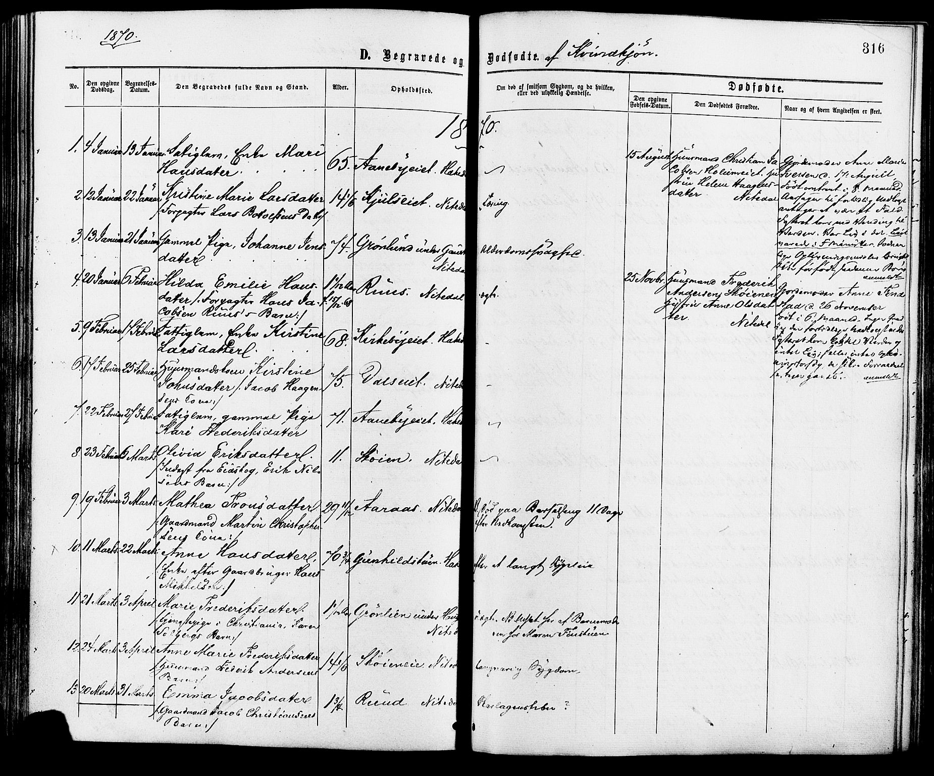 Nittedal prestekontor Kirkebøker, AV/SAO-A-10365a/F/Fa/L0006: Parish register (official) no. I 6, 1863-1878, p. 316