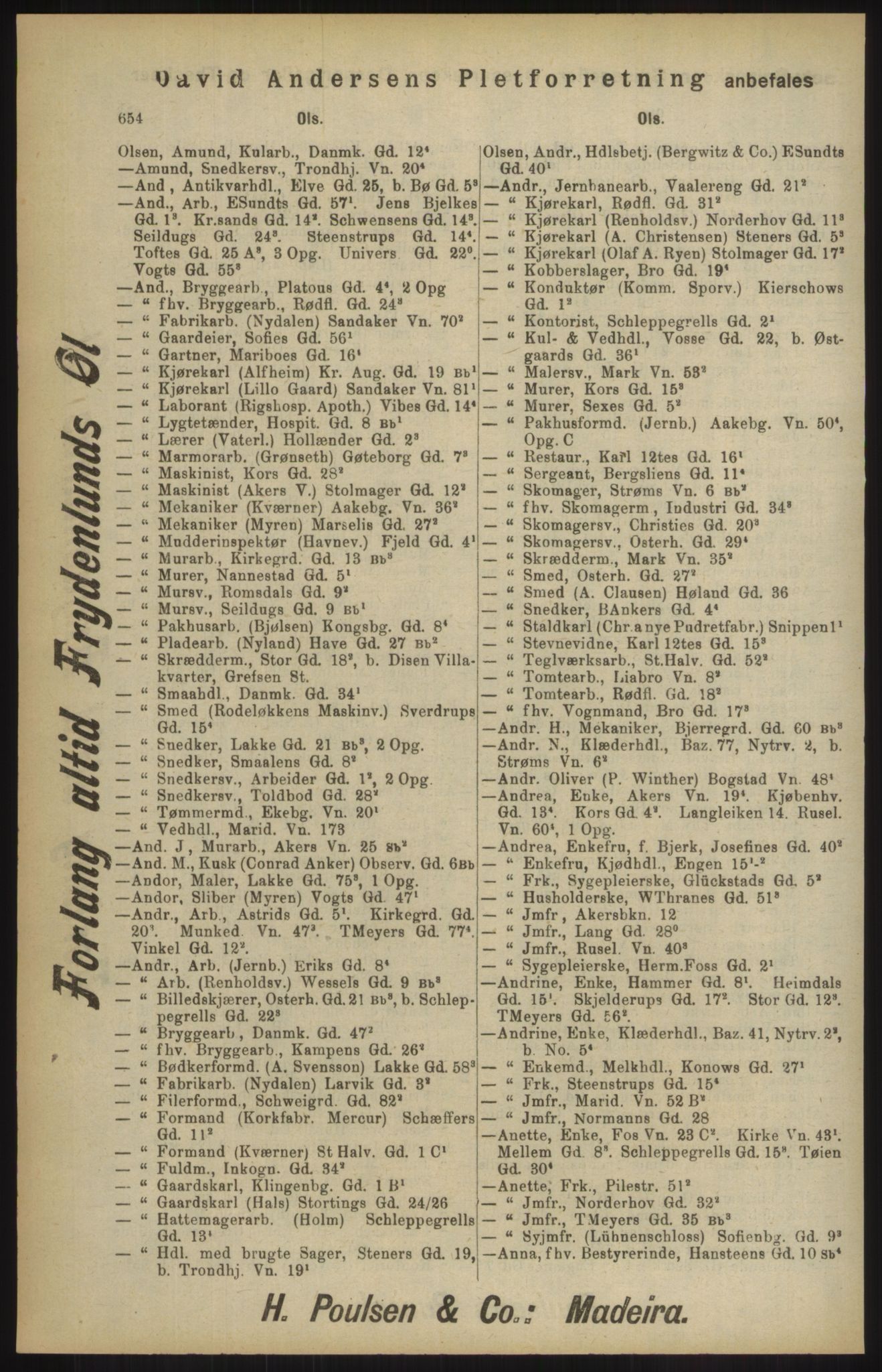 Kristiania/Oslo adressebok, PUBL/-, 1904, p. 654