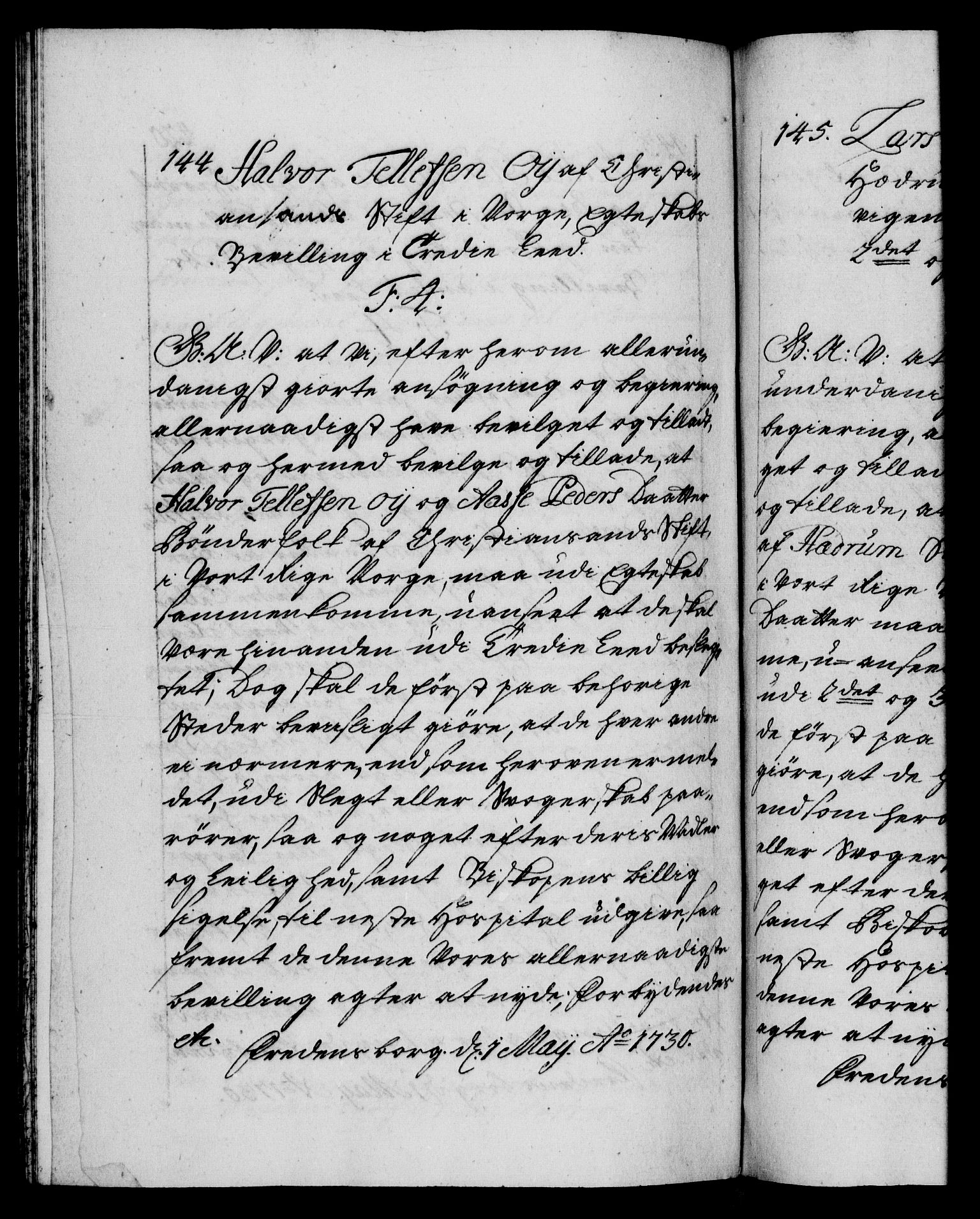 Danske Kanselli 1572-1799, AV/RA-EA-3023/F/Fc/Fca/Fcaa/L0026: Norske registre, 1729-1730, p. 420b