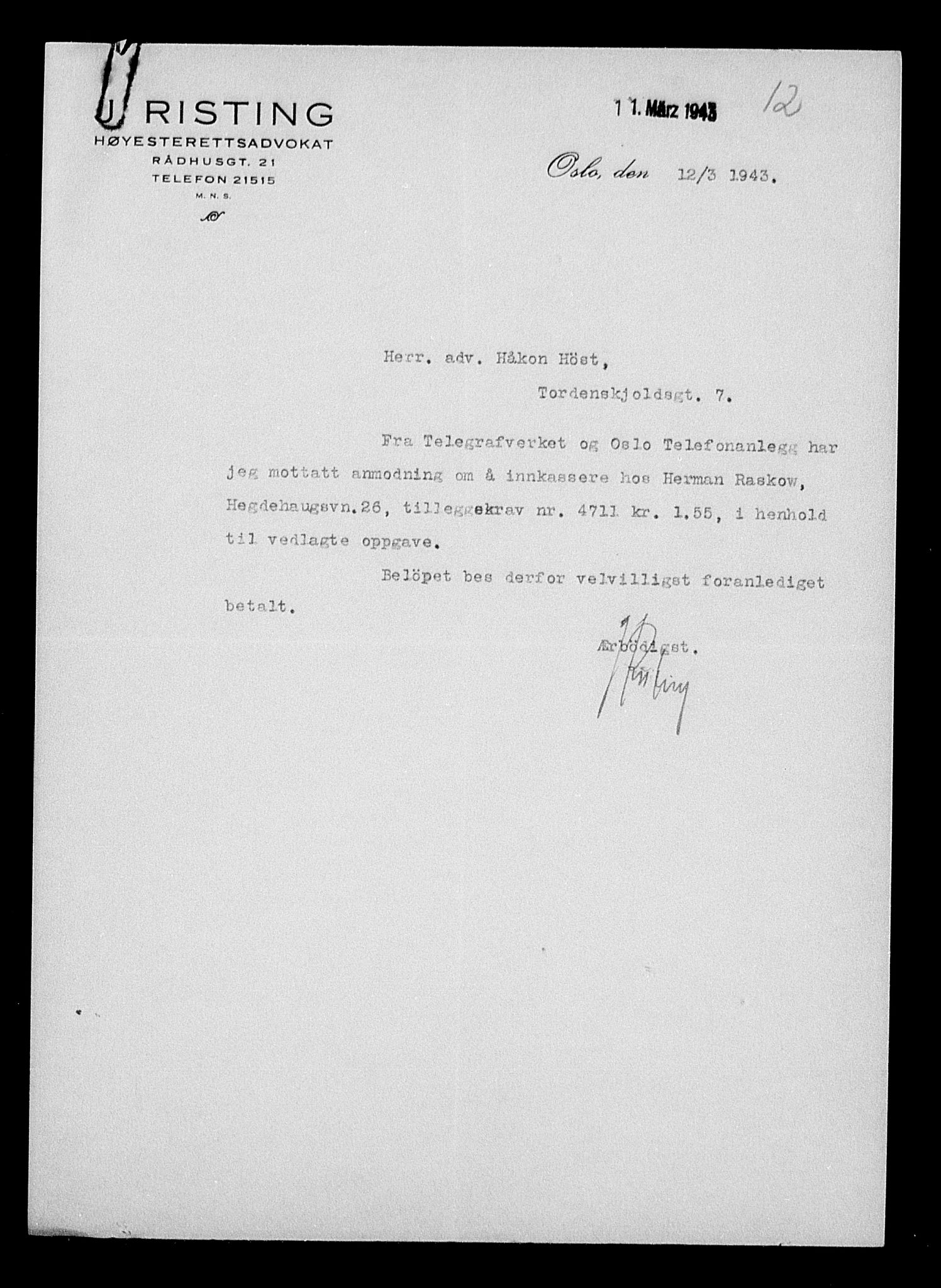 Justisdepartementet, Tilbakeføringskontoret for inndratte formuer, AV/RA-S-1564/H/Hc/Hcc/L0972: --, 1945-1947, p. 59