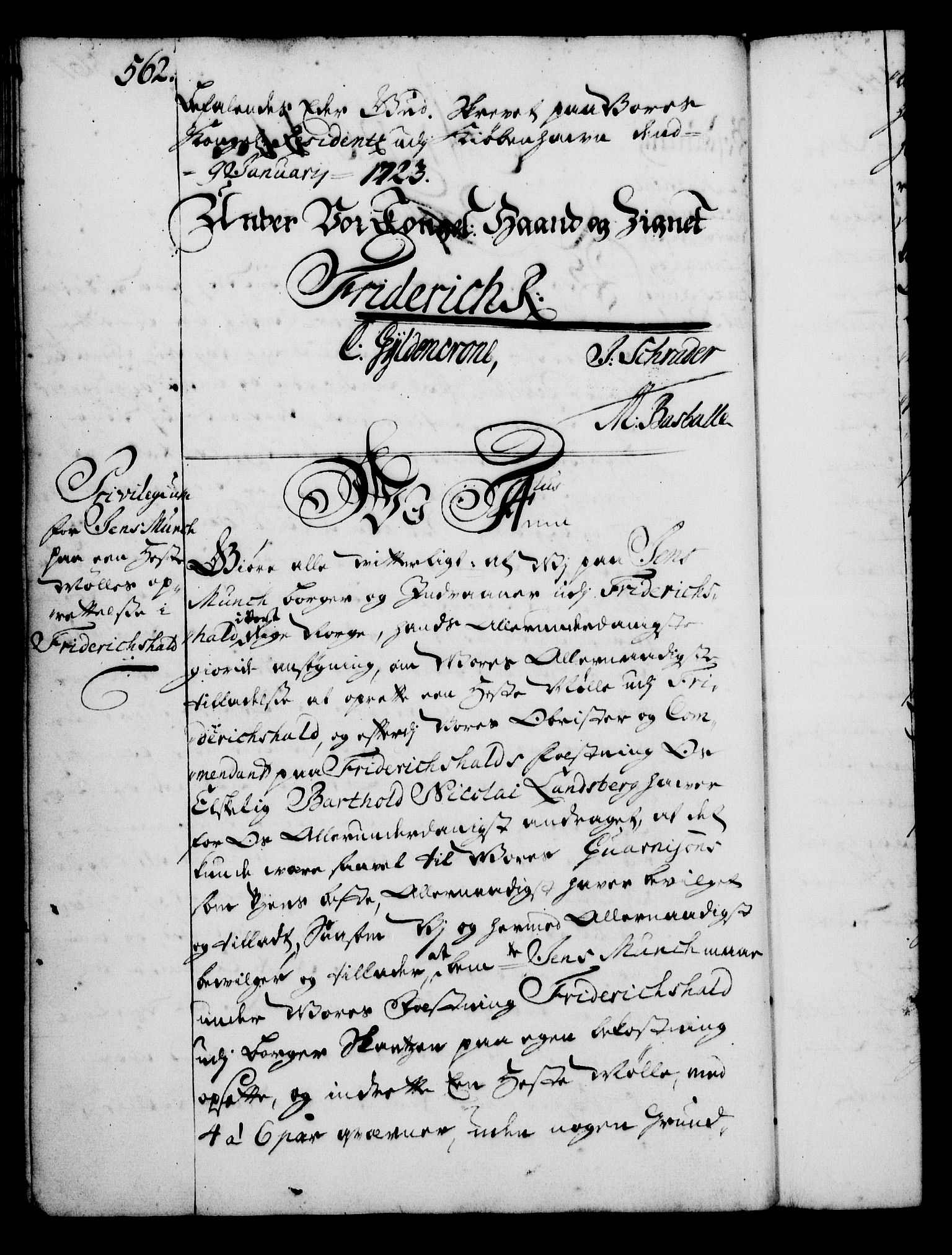 Rentekammeret, Kammerkanselliet, RA/EA-3111/G/Gg/Gga/L0001: Norsk ekspedisjonsprotokoll med register (merket RK 53.1), 1720-1723, p. 562