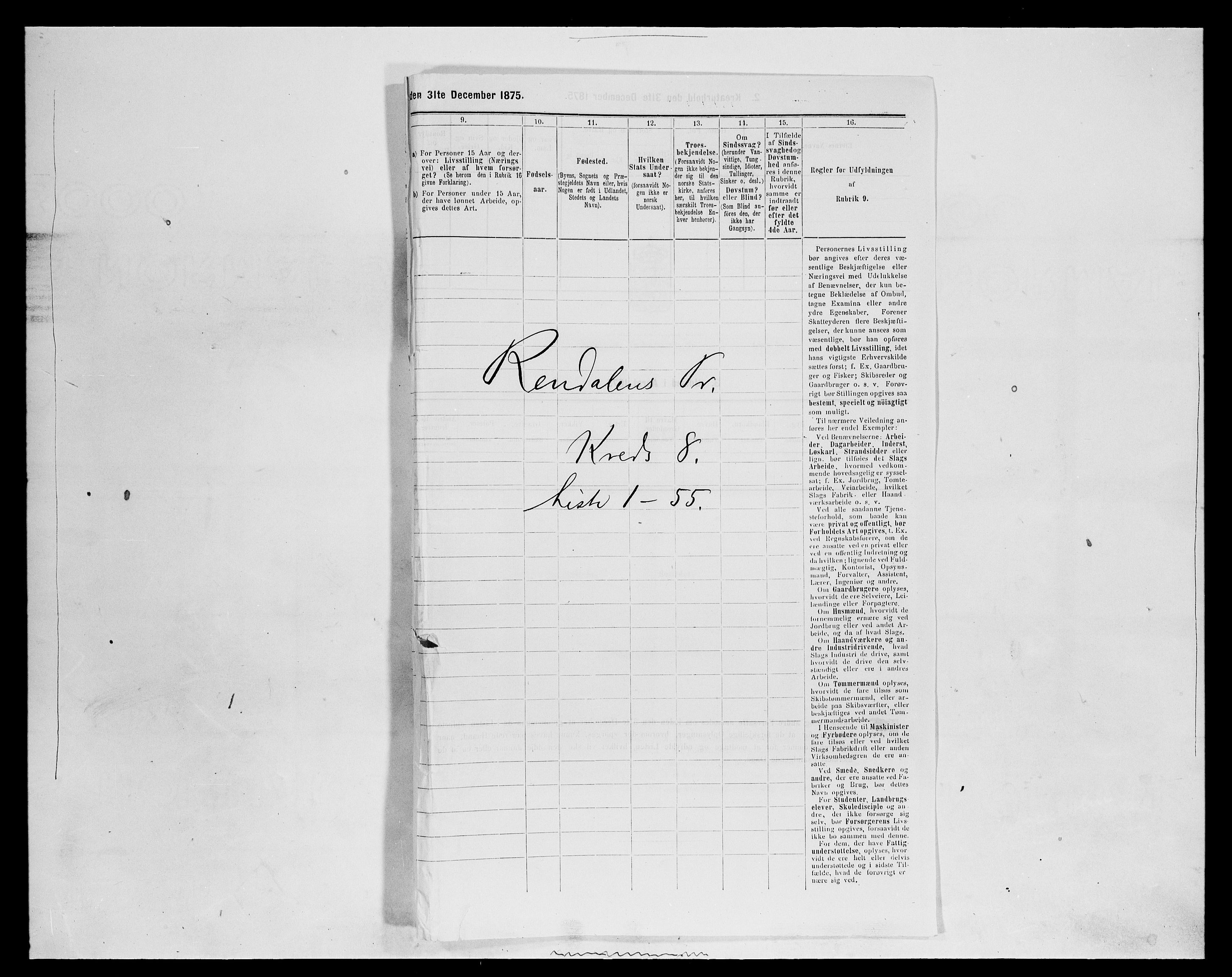 SAH, 1875 census for 0432P Rendalen, 1875, p. 701