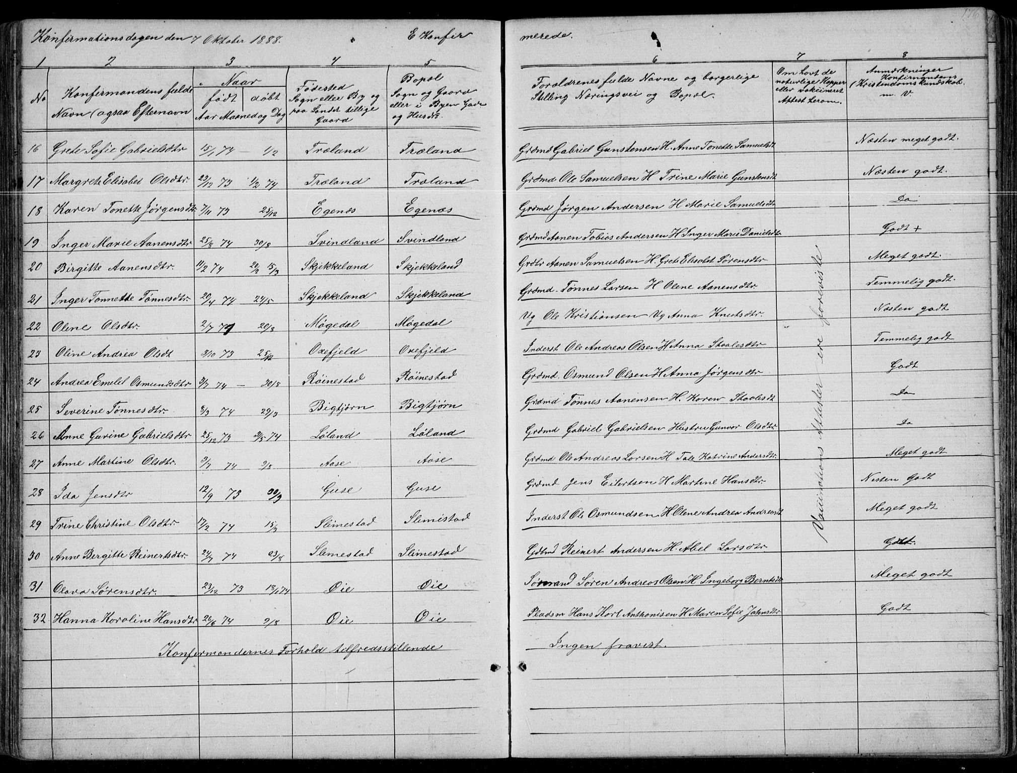 Kvinesdal sokneprestkontor, SAK/1111-0026/F/Fb/Fbb/L0002: Parish register (copy) no. B 2, 1873-1897, p. 176