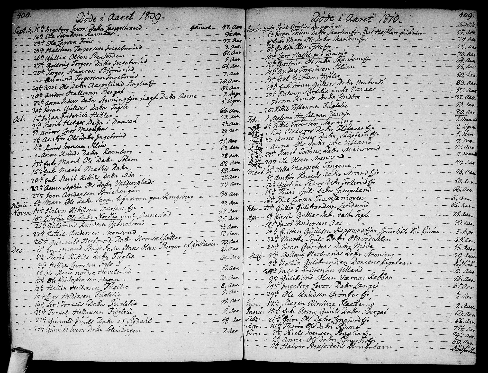 Flesberg kirkebøker, AV/SAKO-A-18/F/Fa/L0004: Parish register (official) no. I 4, 1788-1815, p. 408-409