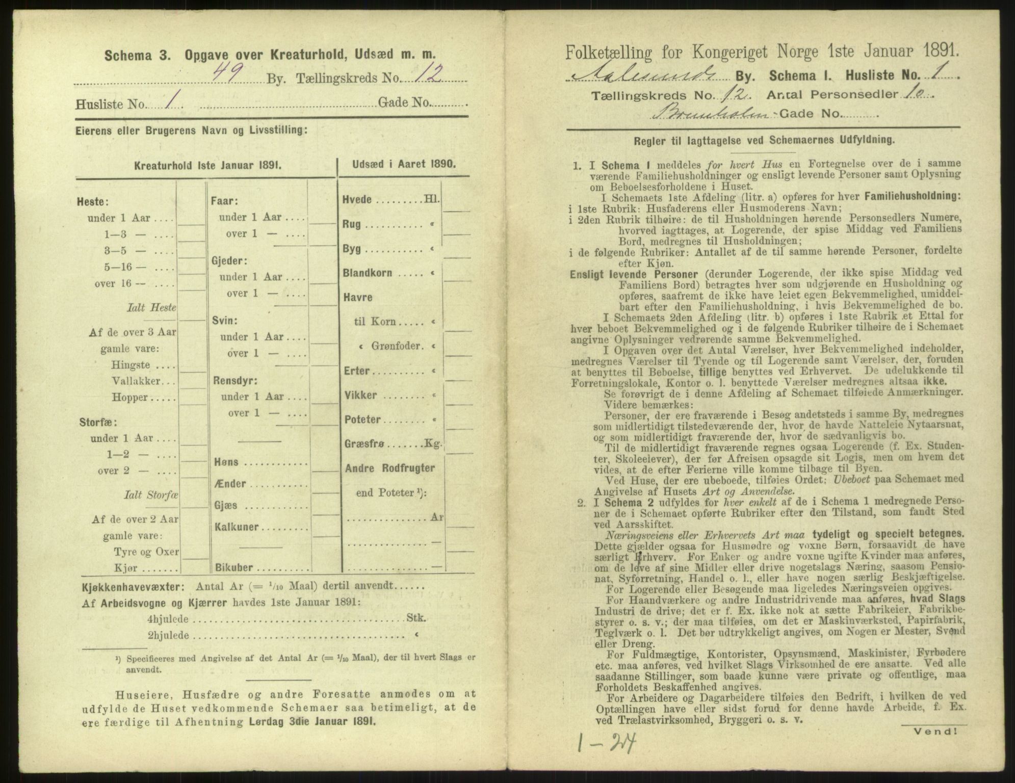 RA, 1891 census for 1501 Ålesund, 1891, p. 864