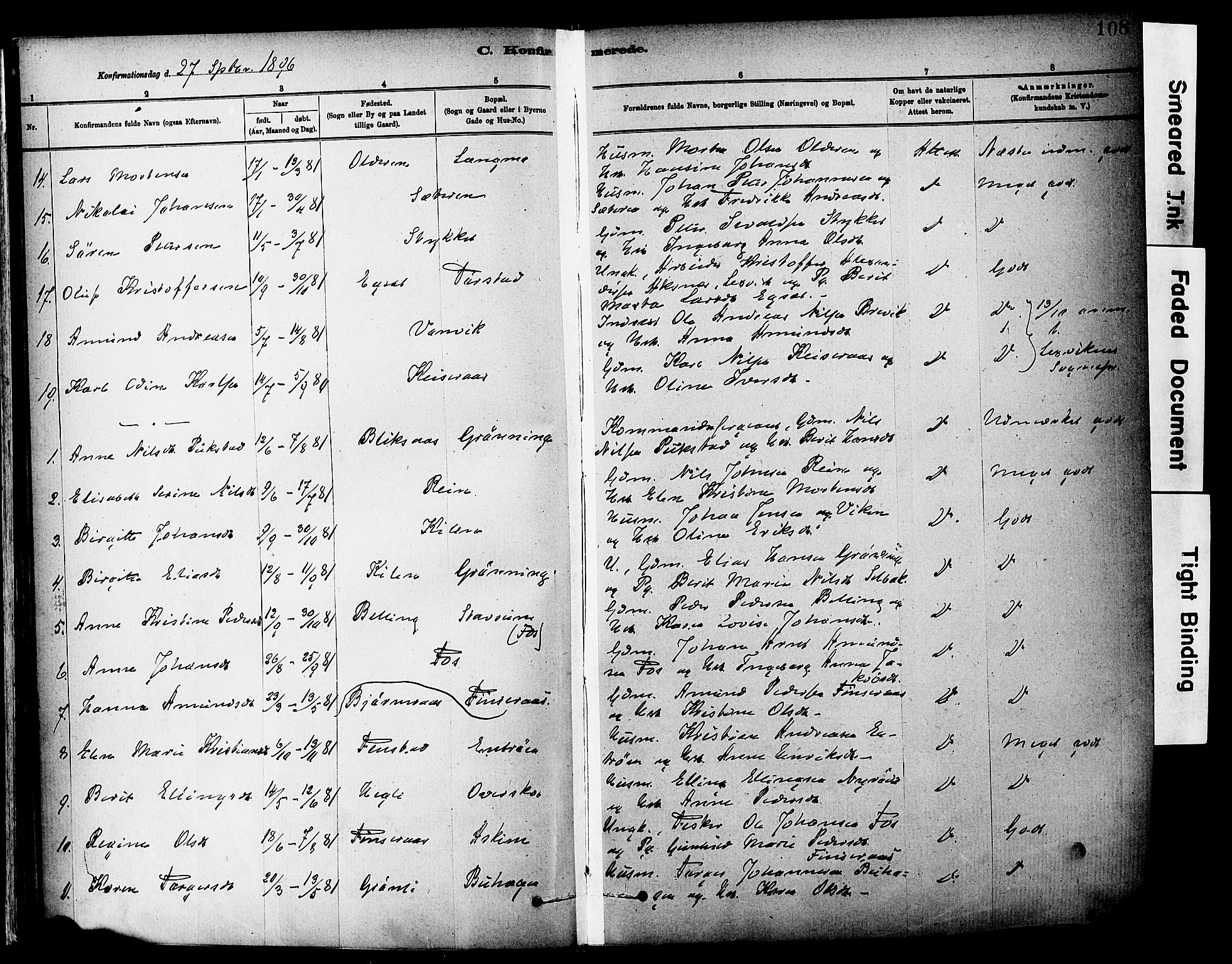 Ministerialprotokoller, klokkerbøker og fødselsregistre - Sør-Trøndelag, SAT/A-1456/646/L0615: Parish register (official) no. 646A13, 1885-1900, p. 108