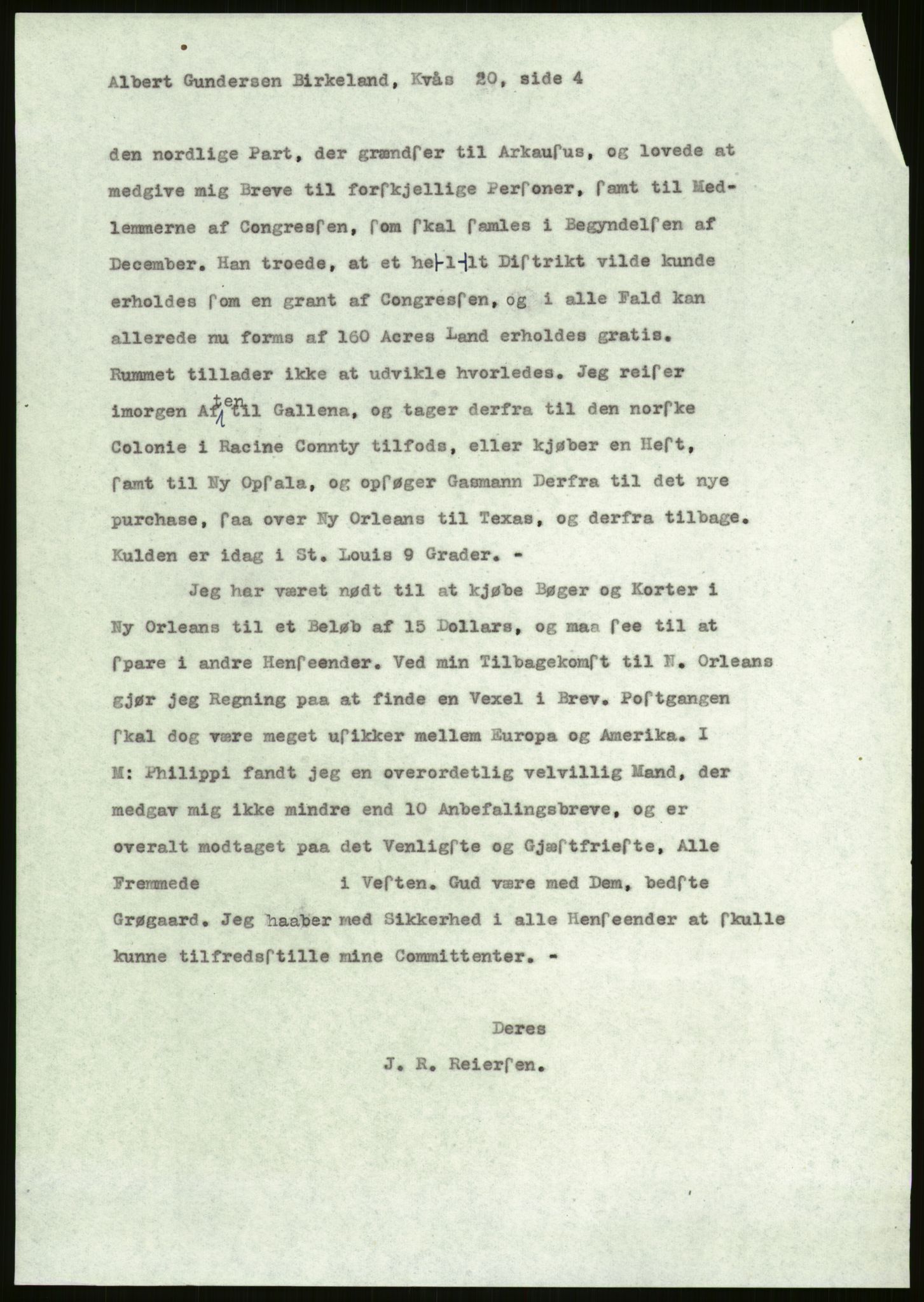 Samlinger til kildeutgivelse, Amerikabrevene, RA/EA-4057/F/L0028: Innlån fra Vest-Agder , 1838-1914, p. 19